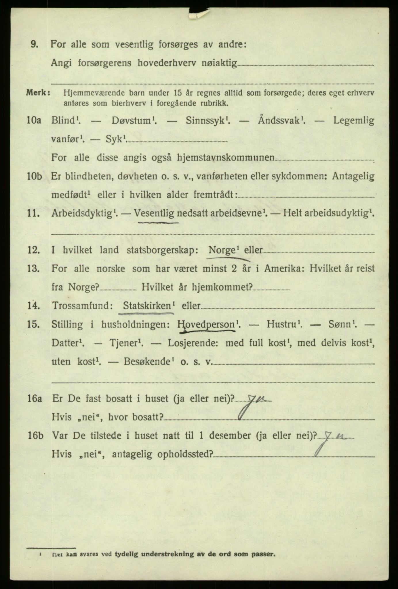 SAB, 1920 census for Lindås, 1920, p. 1920