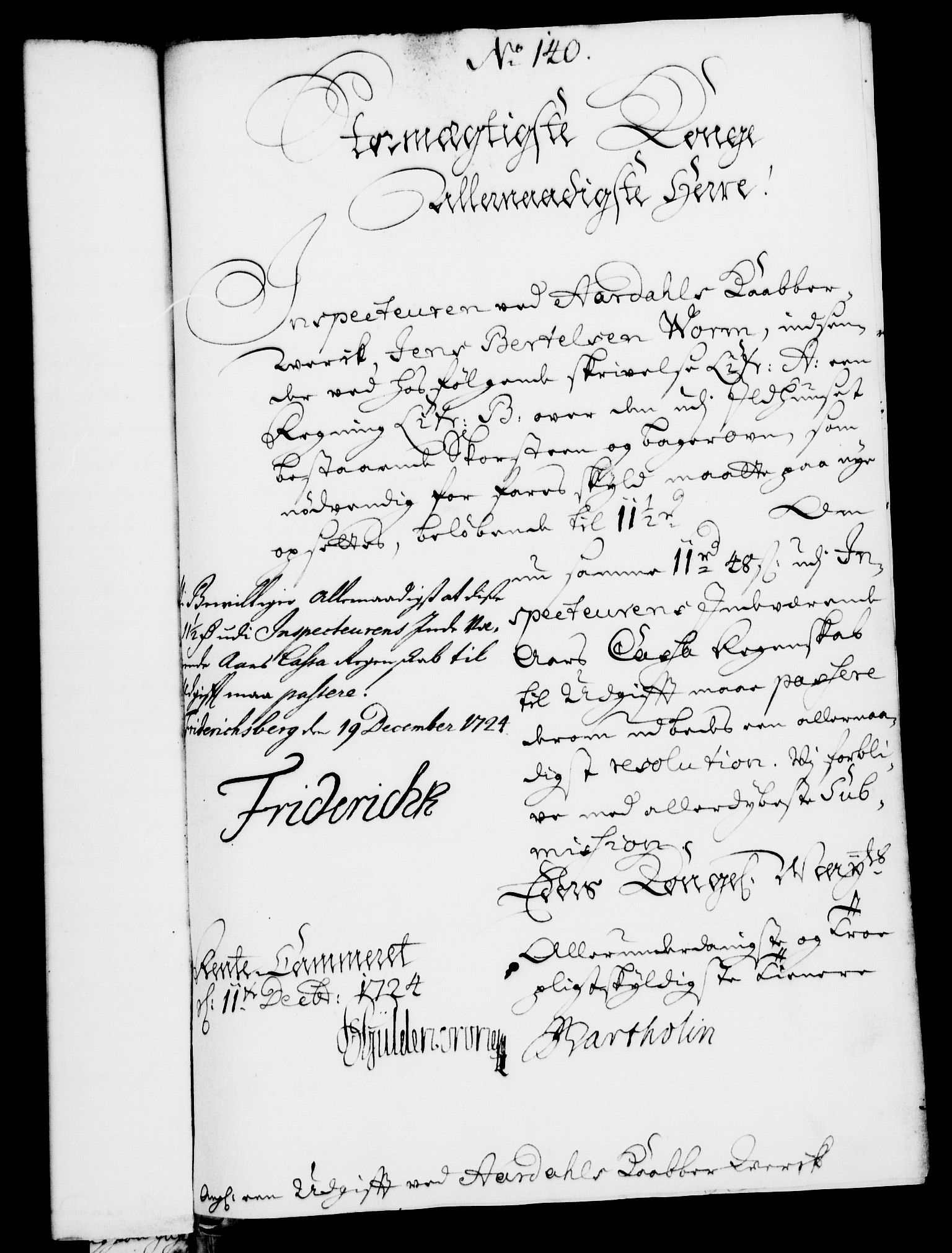 Rentekammeret, Kammerkanselliet, RA/EA-3111/G/Gf/Gfa/L0007: Norsk relasjons- og resolusjonsprotokoll (merket RK 52.7), 1724, p. 919