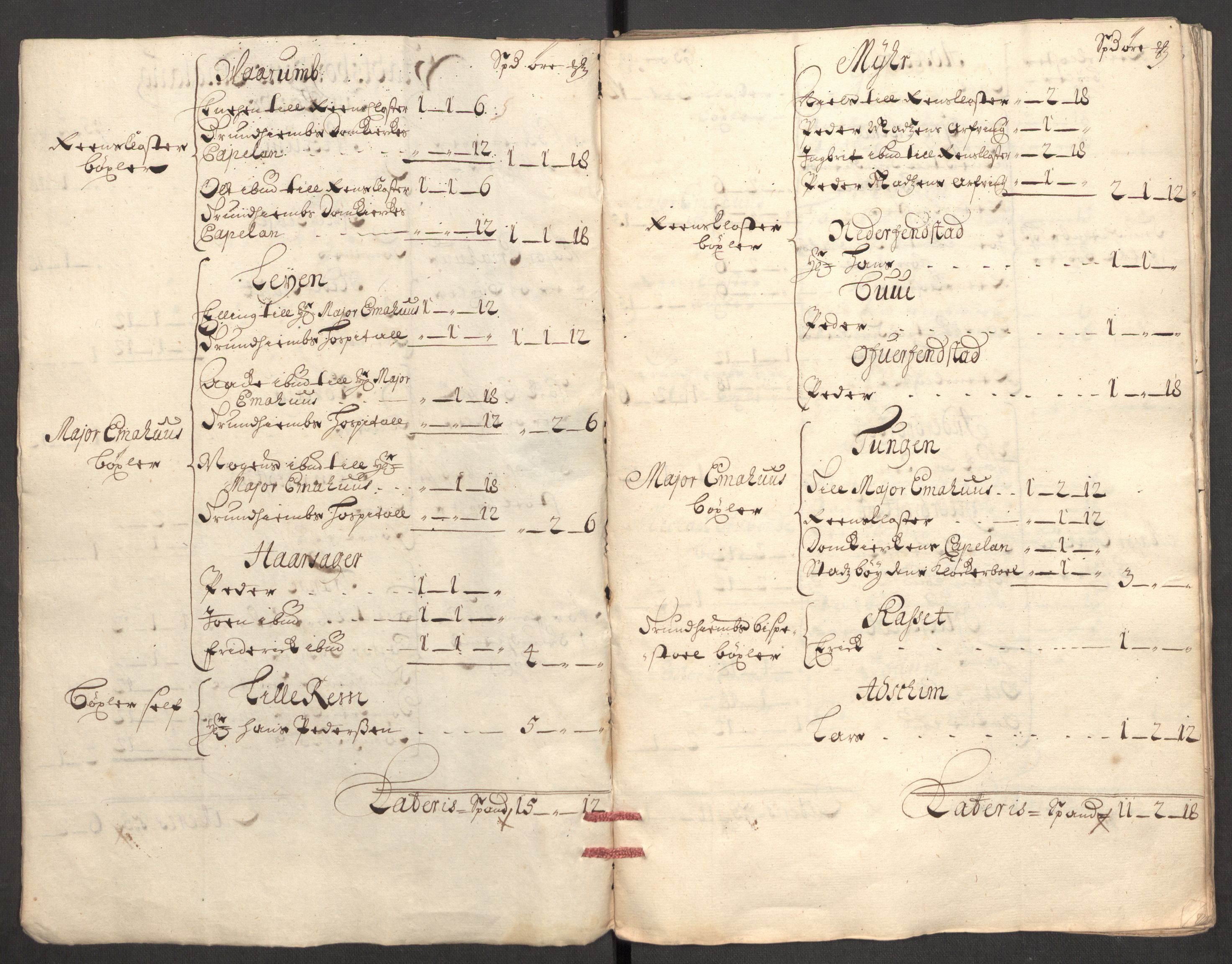 Rentekammeret inntil 1814, Reviderte regnskaper, Fogderegnskap, AV/RA-EA-4092/R57/L3857: Fogderegnskap Fosen, 1706-1707, p. 22