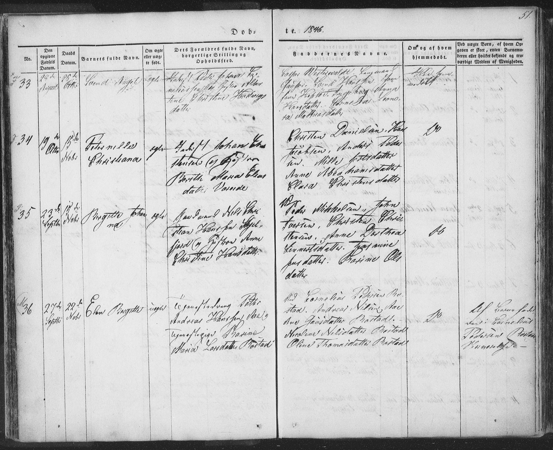 Ministerialprotokoller, klokkerbøker og fødselsregistre - Nordland, AV/SAT-A-1459/885/L1202: Parish register (official) no. 885A03, 1838-1859, p. 51