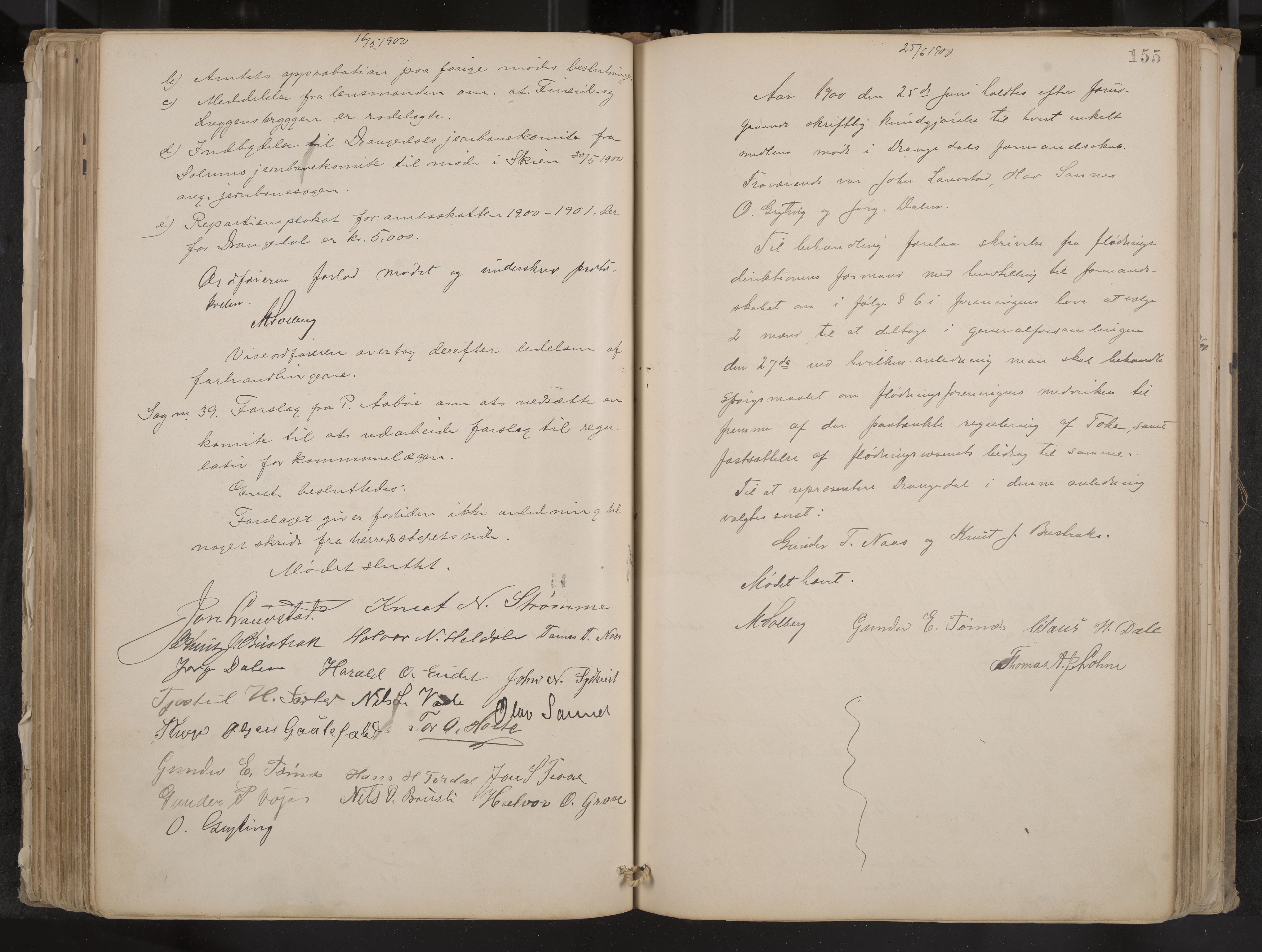 Drangedal formannskap og sentraladministrasjon, IKAK/0817021/A/L0003: Møtebok, 1893-1906, p. 155