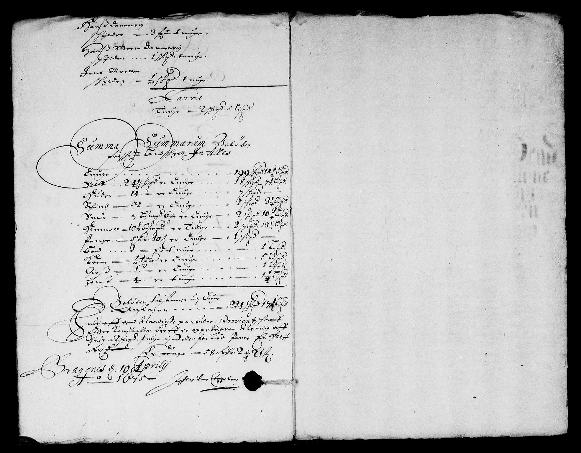 Rentekammeret inntil 1814, Reviderte regnskaper, Stiftamtstueregnskaper, Landkommissariatet på Akershus og Akershus stiftamt, AV/RA-EA-5869/R/Rb/L0110: Akershus stiftamt, 1675