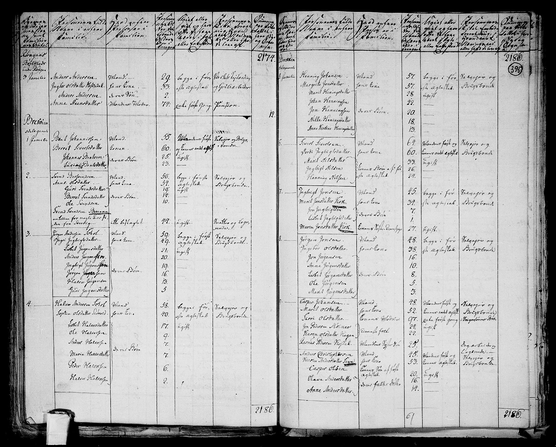 RA, 1801 census for 1640P Røros, 1801, p. 394b-395a