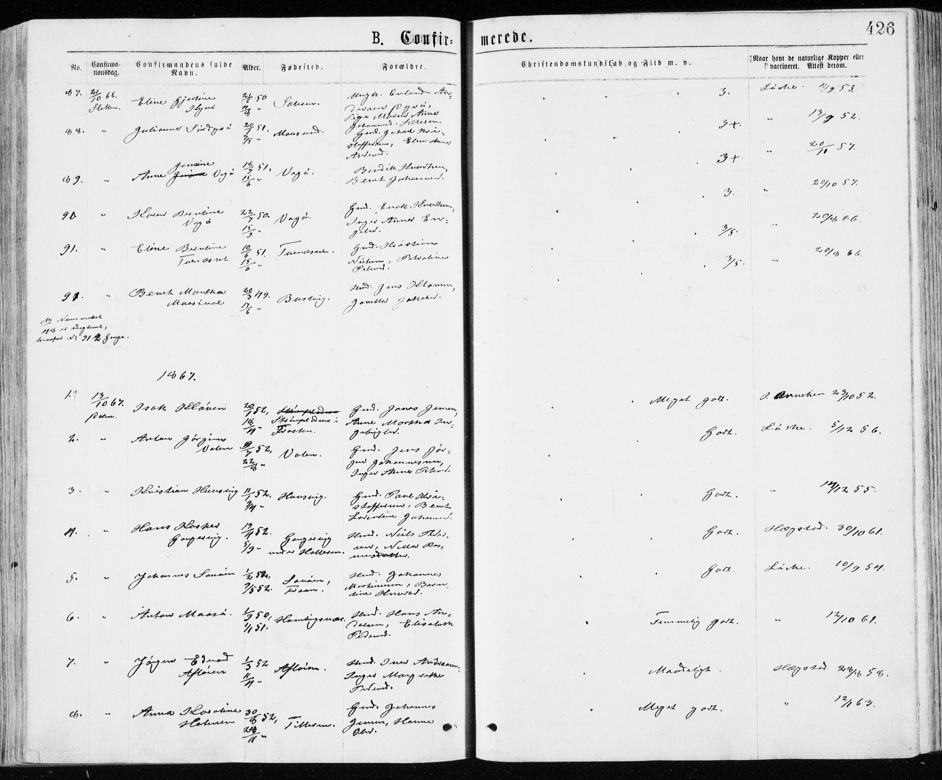 Ministerialprotokoller, klokkerbøker og fødselsregistre - Sør-Trøndelag, SAT/A-1456/640/L0576: Parish register (official) no. 640A01, 1846-1876, p. 426