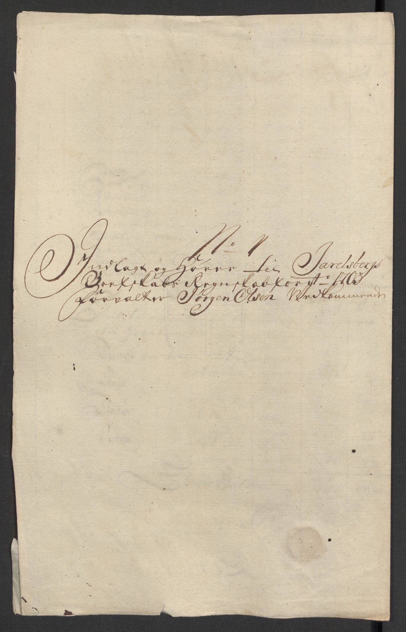 Rentekammeret inntil 1814, Reviderte regnskaper, Fogderegnskap, RA/EA-4092/R32/L1871: Fogderegnskap Jarlsberg grevskap, 1703-1705, p. 22