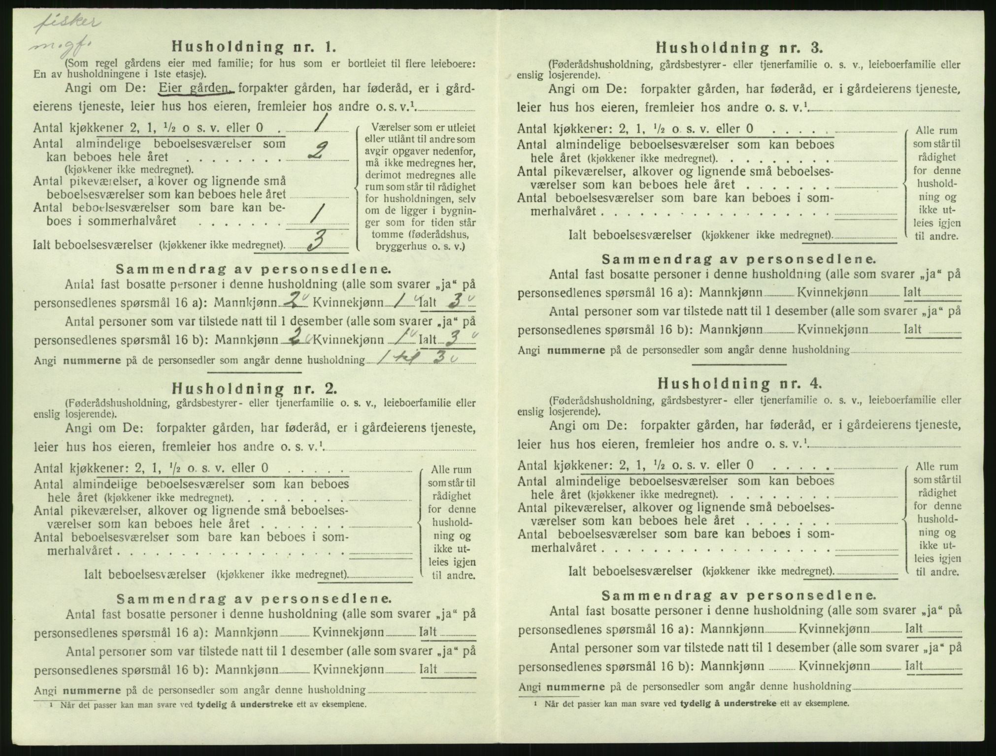 SAK, 1920 census for Eide, 1920, p. 171