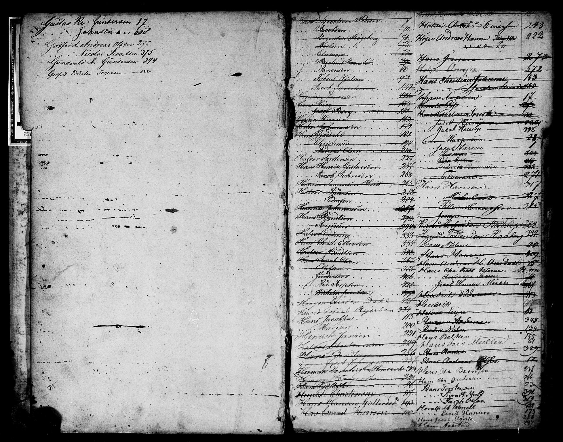 Kristiansand mønstringskrets, AV/SAK-2031-0015/F/Fb/L0001: Hovedrulle Kristiansand by nr 1-436, rode 1-6, med register, H-3, 1817-1841, p. 8
