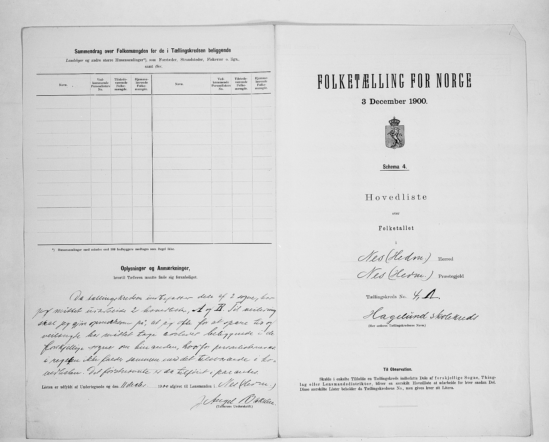 SAH, 1900 census for Nes, 1900, p. 24