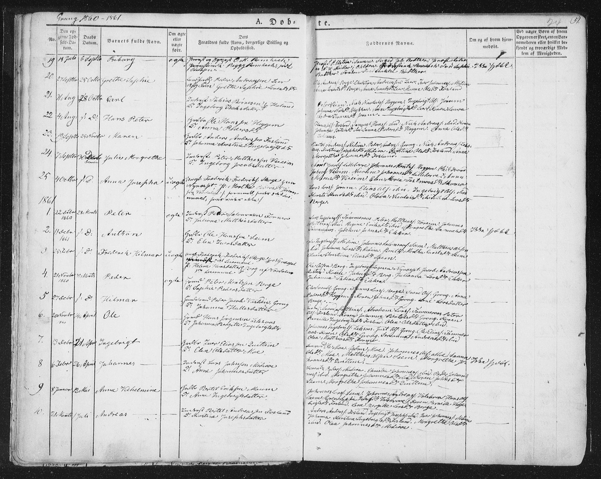 Ministerialprotokoller, klokkerbøker og fødselsregistre - Nord-Trøndelag, SAT/A-1458/758/L0513: Parish register (official) no. 758A02 /1, 1839-1868, p. 24