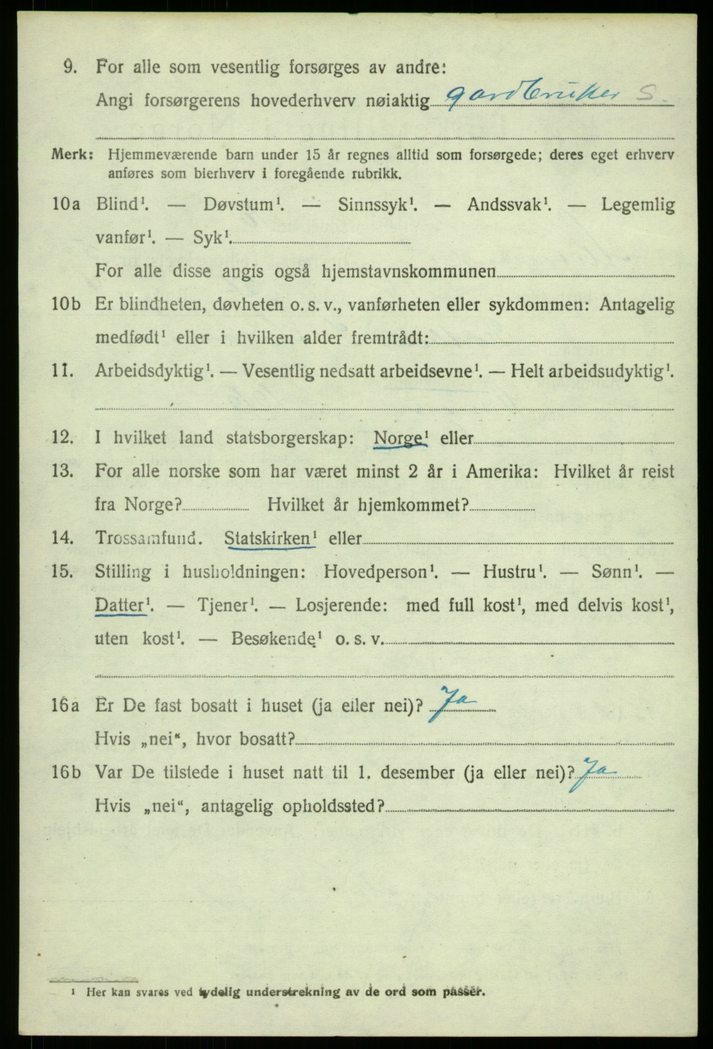 SAB, 1920 census for Alversund, 1920, p. 4313