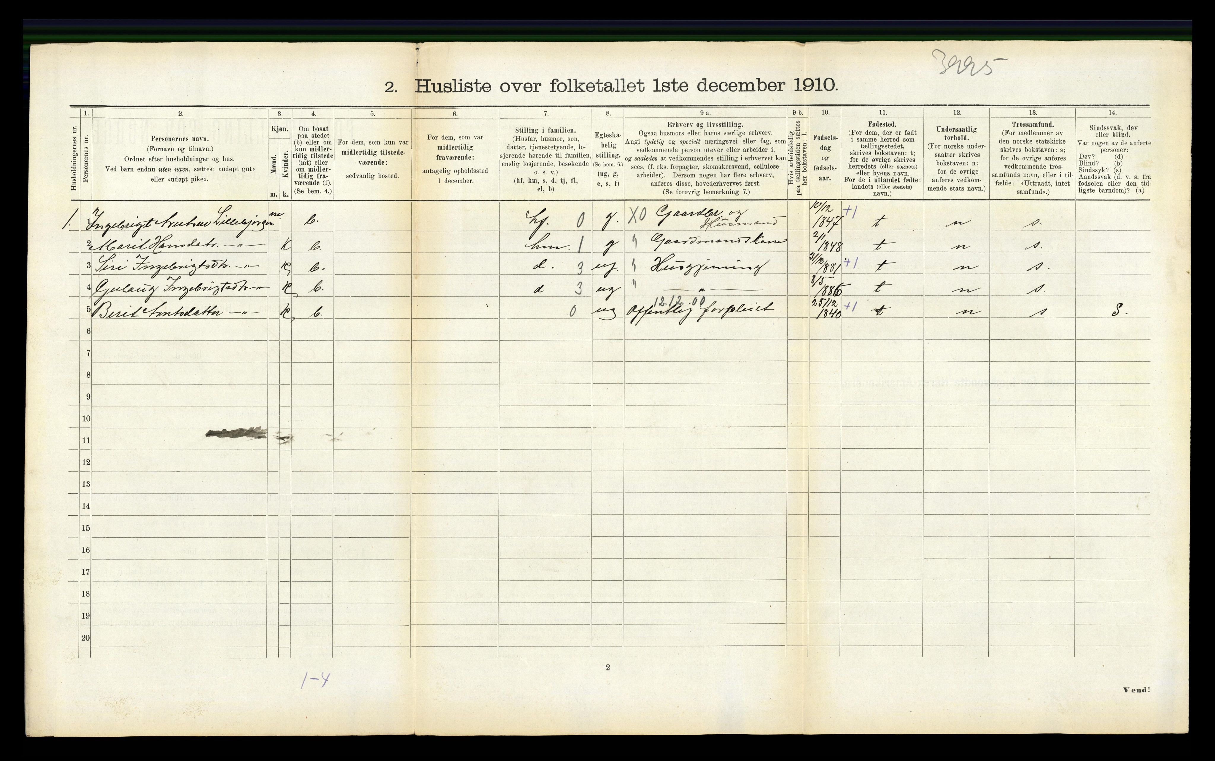 RA, 1910 census for Støren, 1910, p. 145