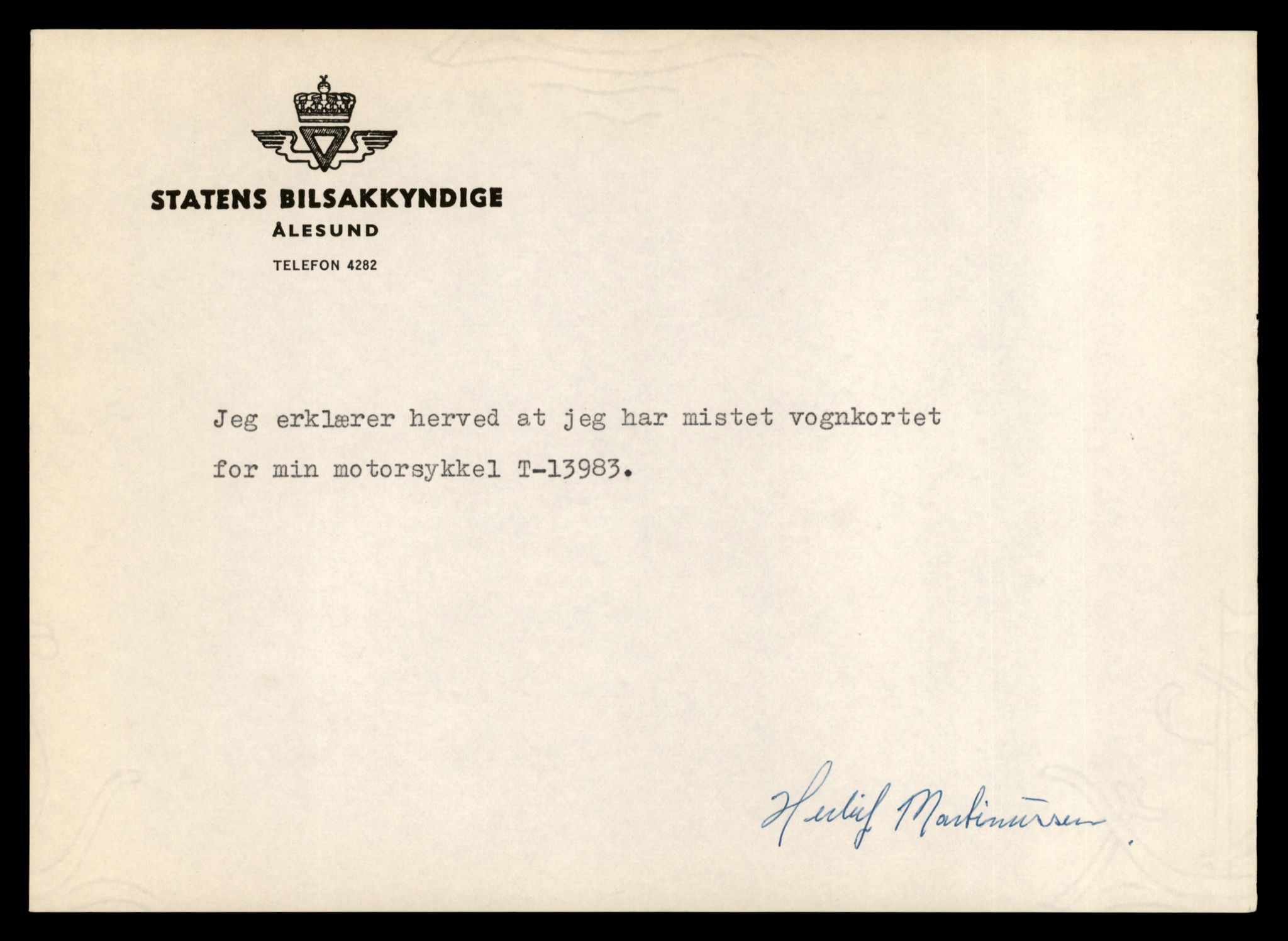 Møre og Romsdal vegkontor - Ålesund trafikkstasjon, AV/SAT-A-4099/F/Fe/L0042: Registreringskort for kjøretøy T 13906 - T 14079, 1927-1998, p. 1155