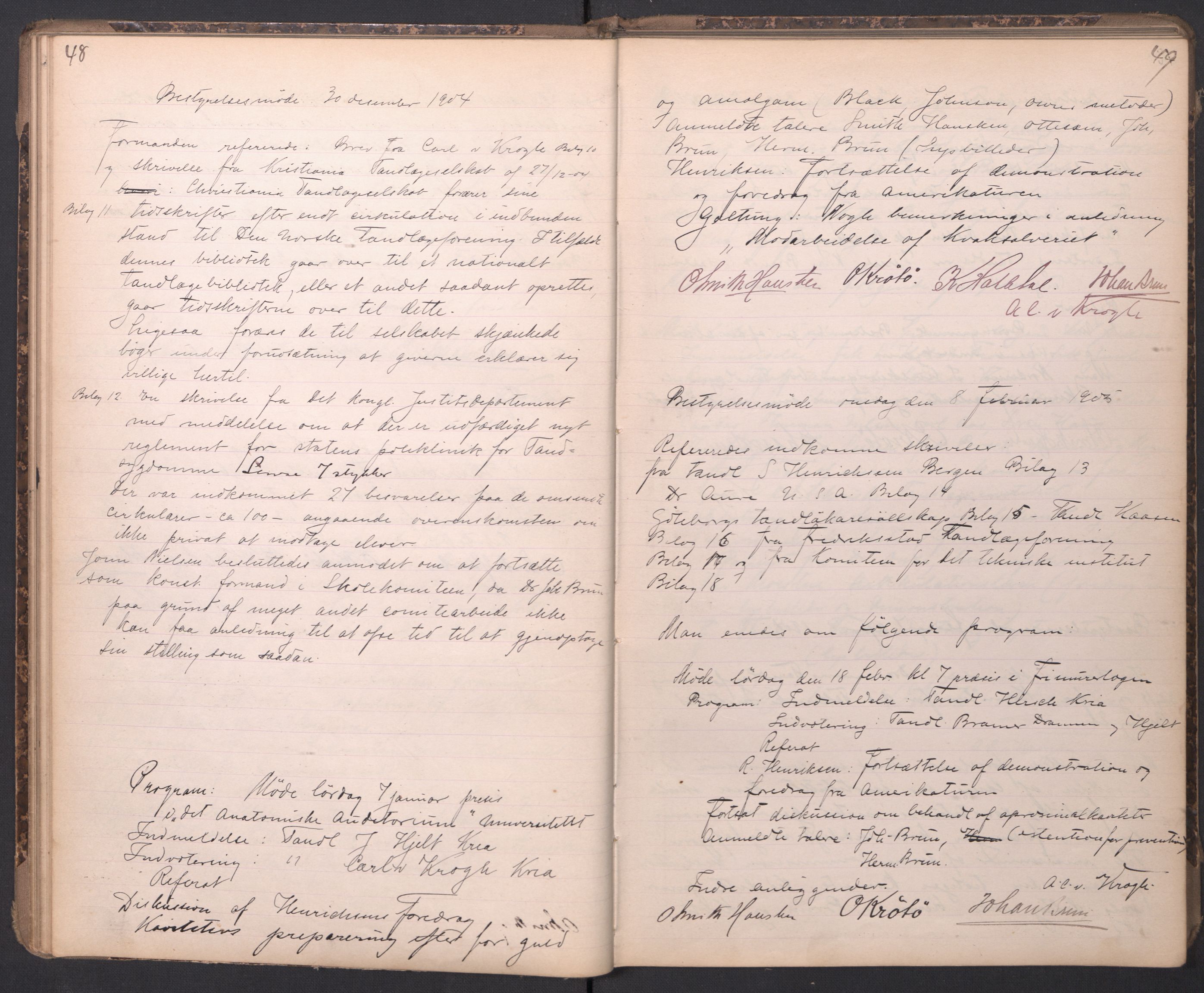 Den norske tannlegeforening, AV/RA-PA-0862/1/A/Ab/L0003: Forhandlingsprotokoll, 1899-1912, p. 48-49