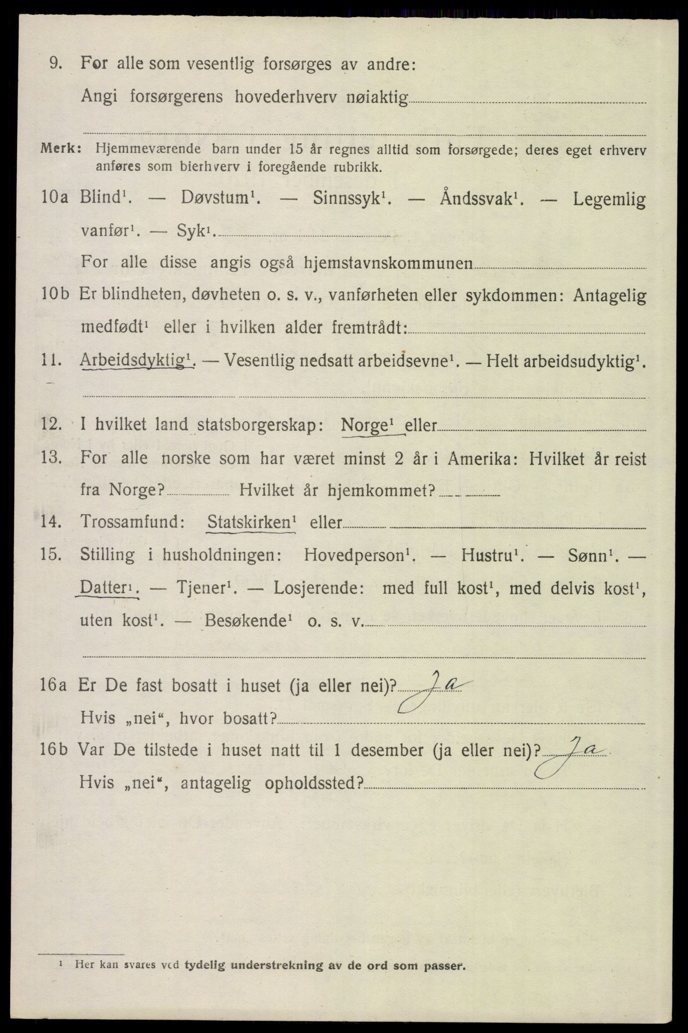 SAH, 1920 census for Elverum, 1920, p. 23603