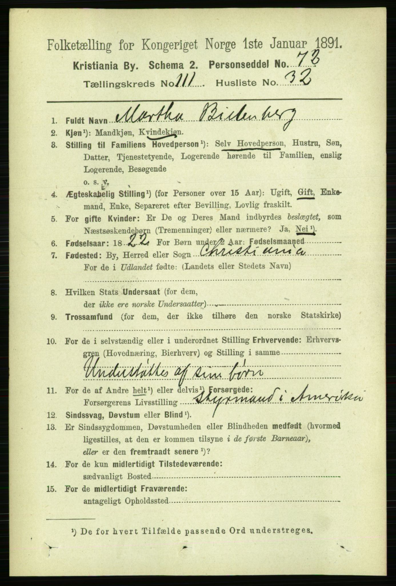 RA, 1891 census for 0301 Kristiania, 1891, p. 58764