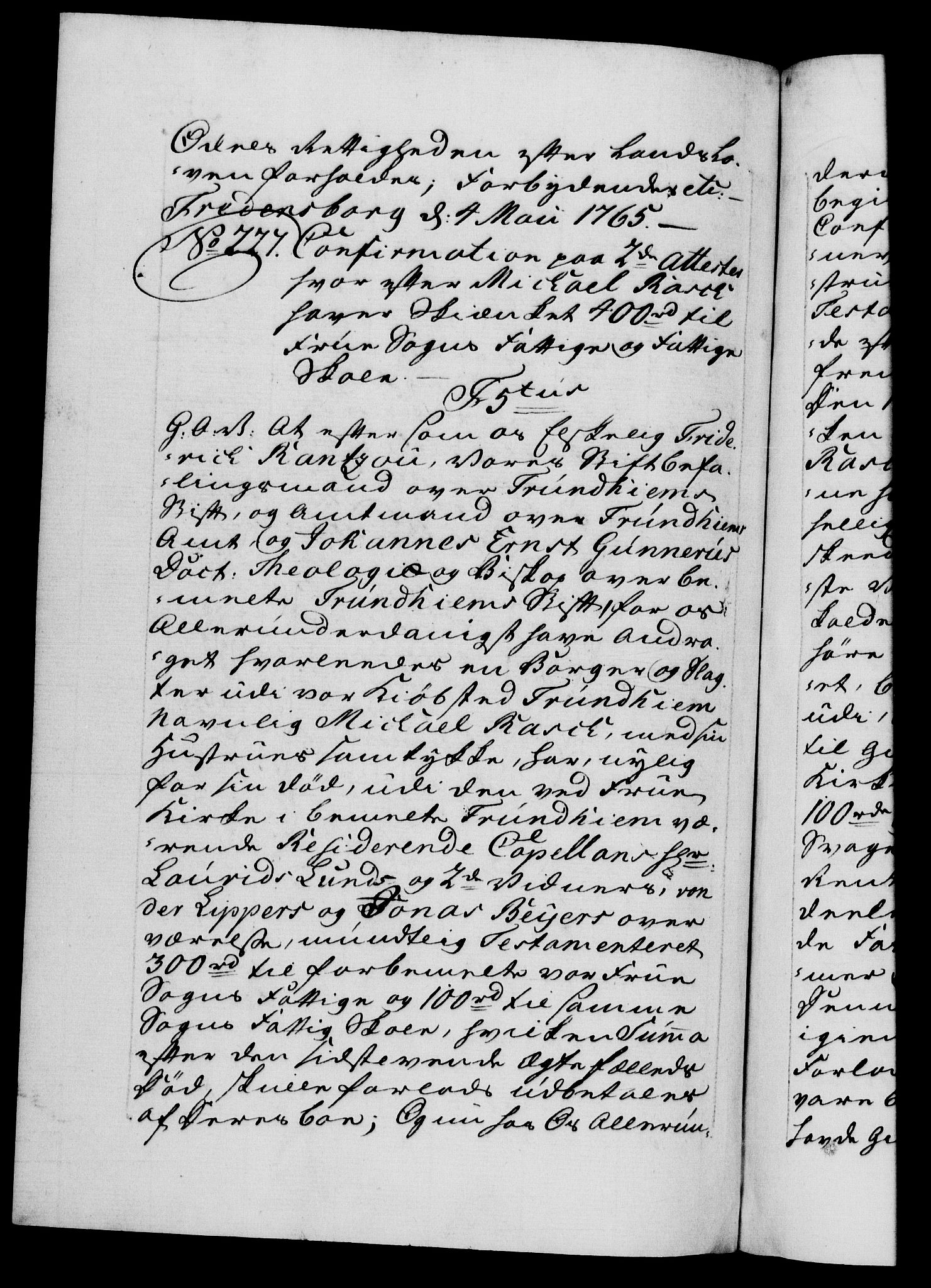 Danske Kanselli 1572-1799, AV/RA-EA-3023/F/Fc/Fca/Fcaa/L0042: Norske registre, 1763-1766, p. 599b