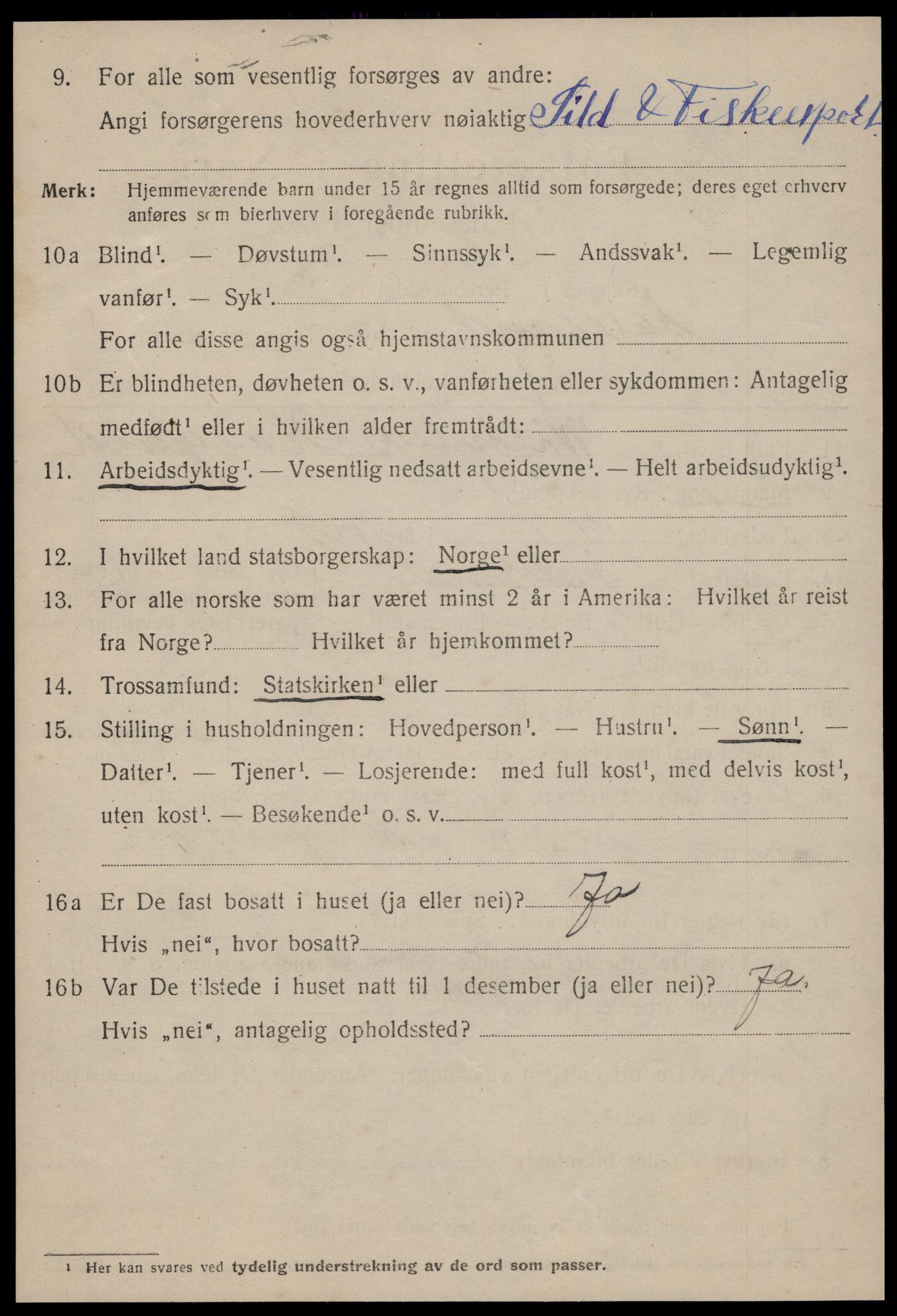 SAT, 1920 census for Ålesund, 1920, p. 22651