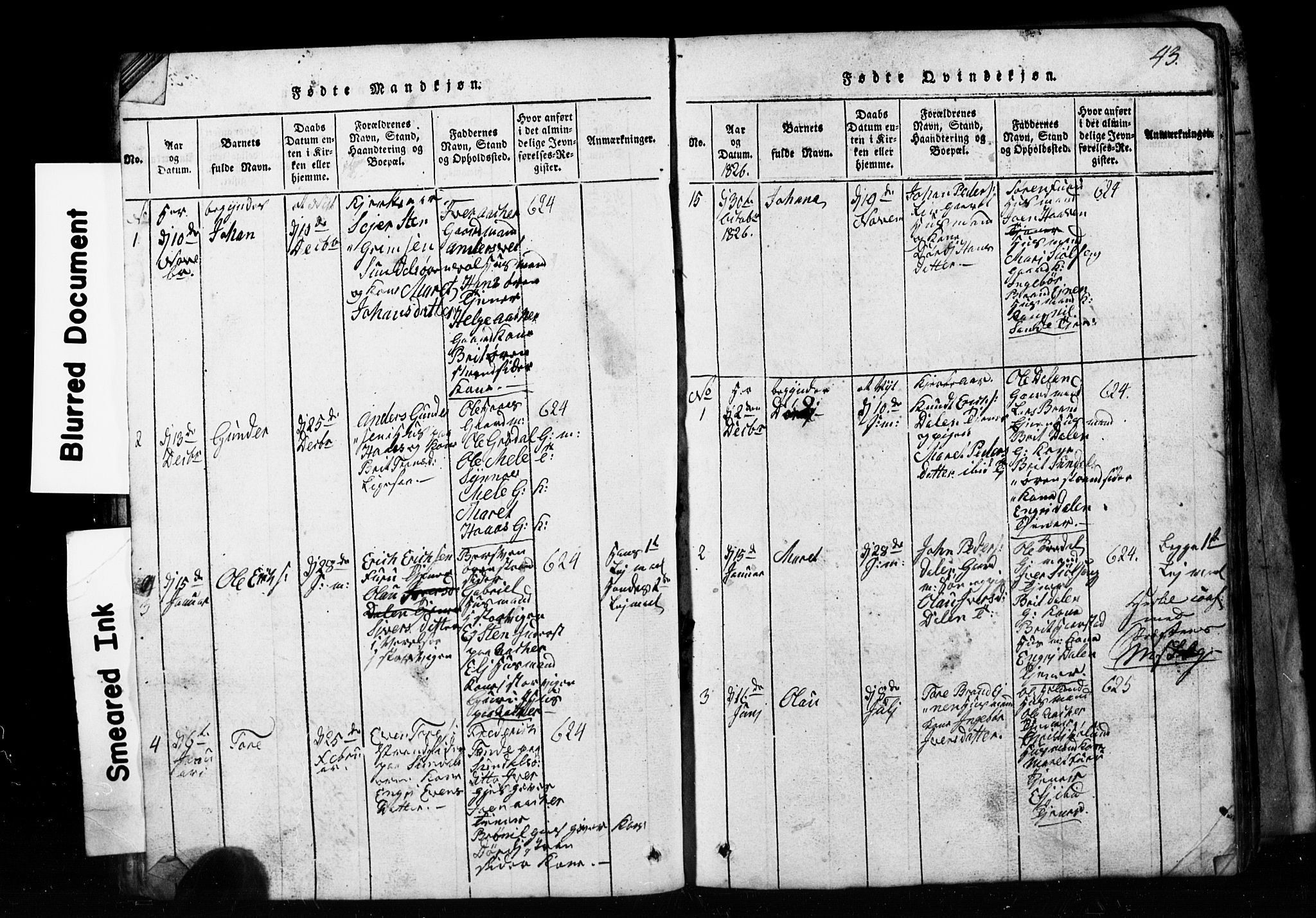 Ministerialprotokoller, klokkerbøker og fødselsregistre - Møre og Romsdal, AV/SAT-A-1454/590/L1016: Parish register (copy) no. 590C01, 1819-1838, p. 42-43