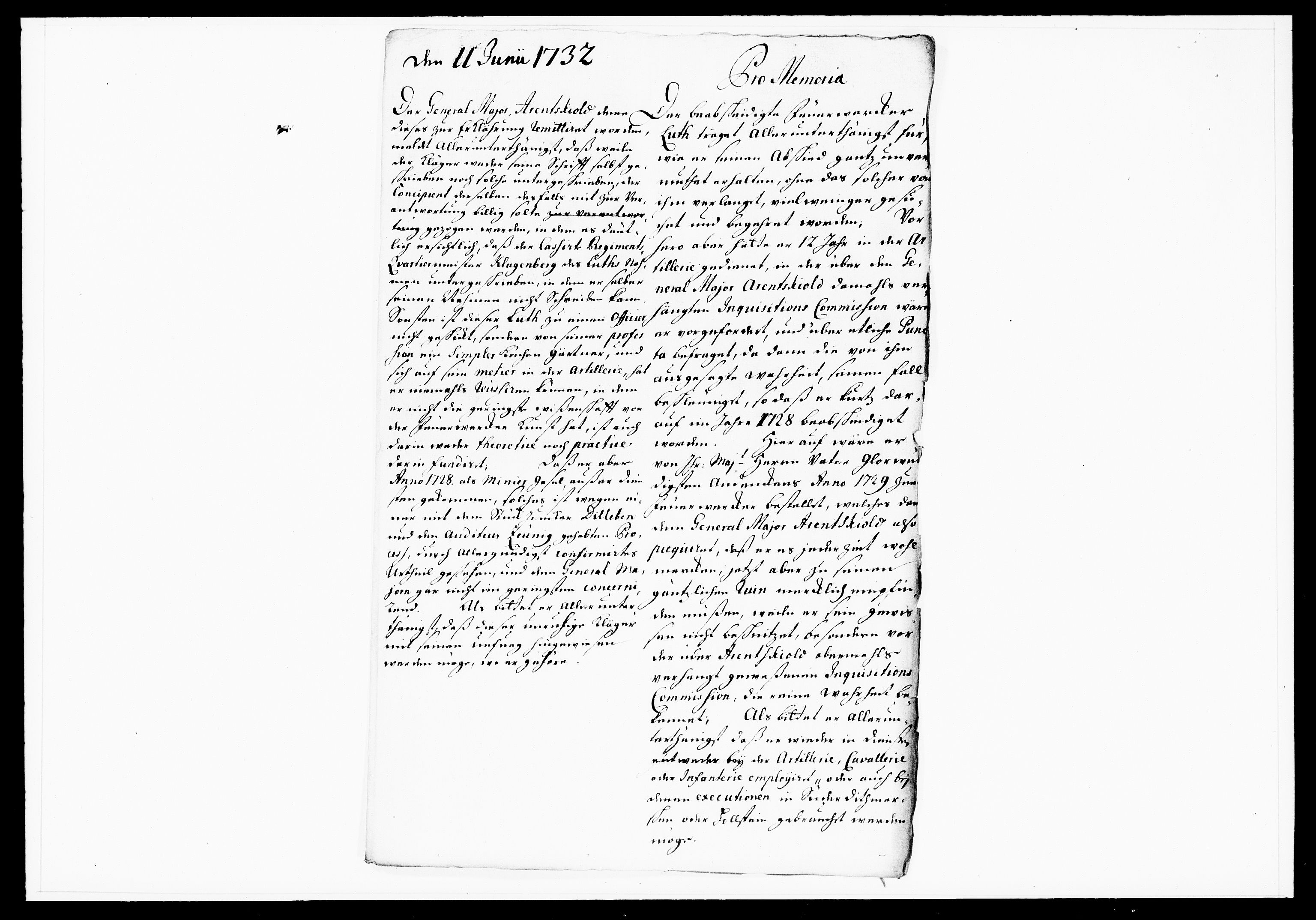 Krigskollegiet, Krigskancelliet, DRA/A-0006/-/1103-1107: Refererede sager, 1732, p. 161