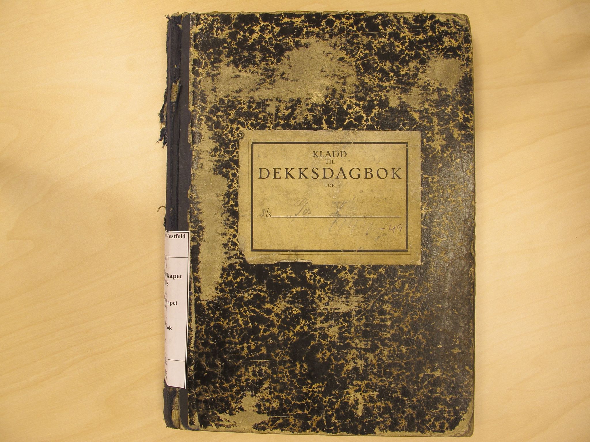 Pa 262 - Hvalfangerselskapet Pelagos AS, VEMU/A-1330/F/Fa/L0064: Gos X, hb - dekksdagbok, kladd., 1947-1949
