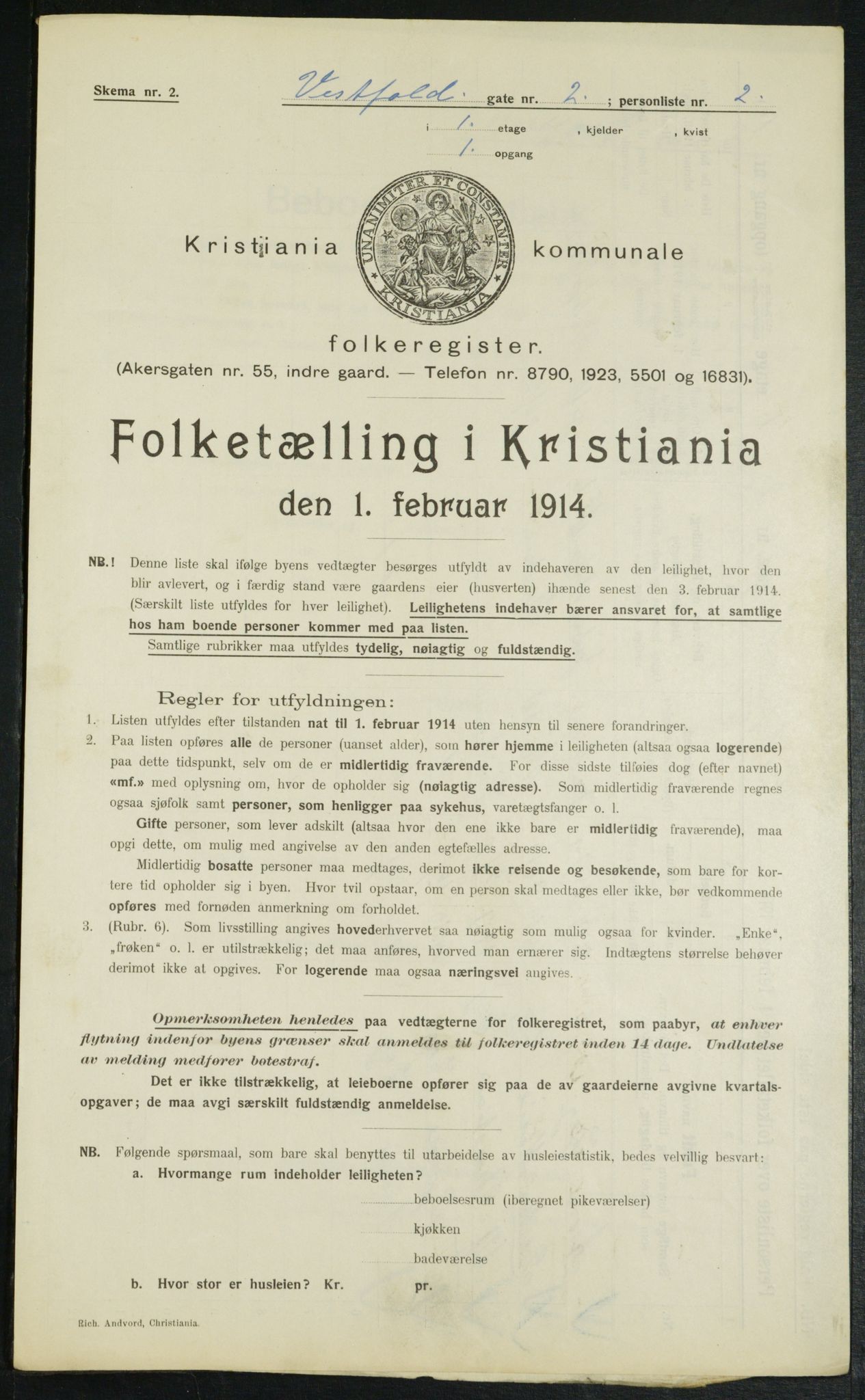 OBA, Municipal Census 1914 for Kristiania, 1914, p. 123472