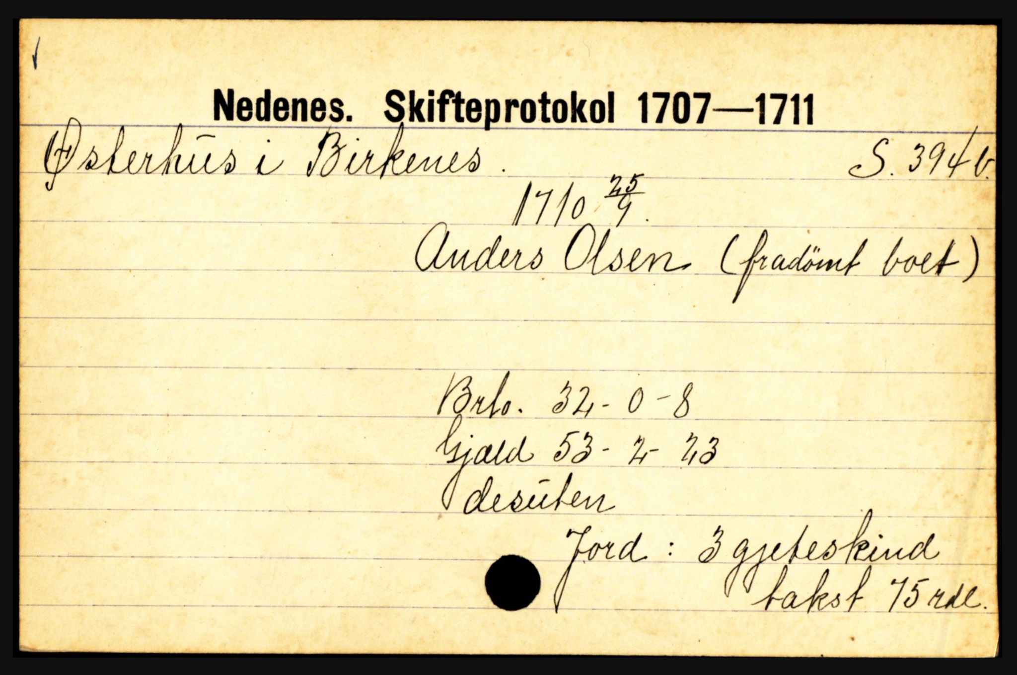 Nedenes sorenskriveri før 1824, AV/SAK-1221-0007/H, p. 33965