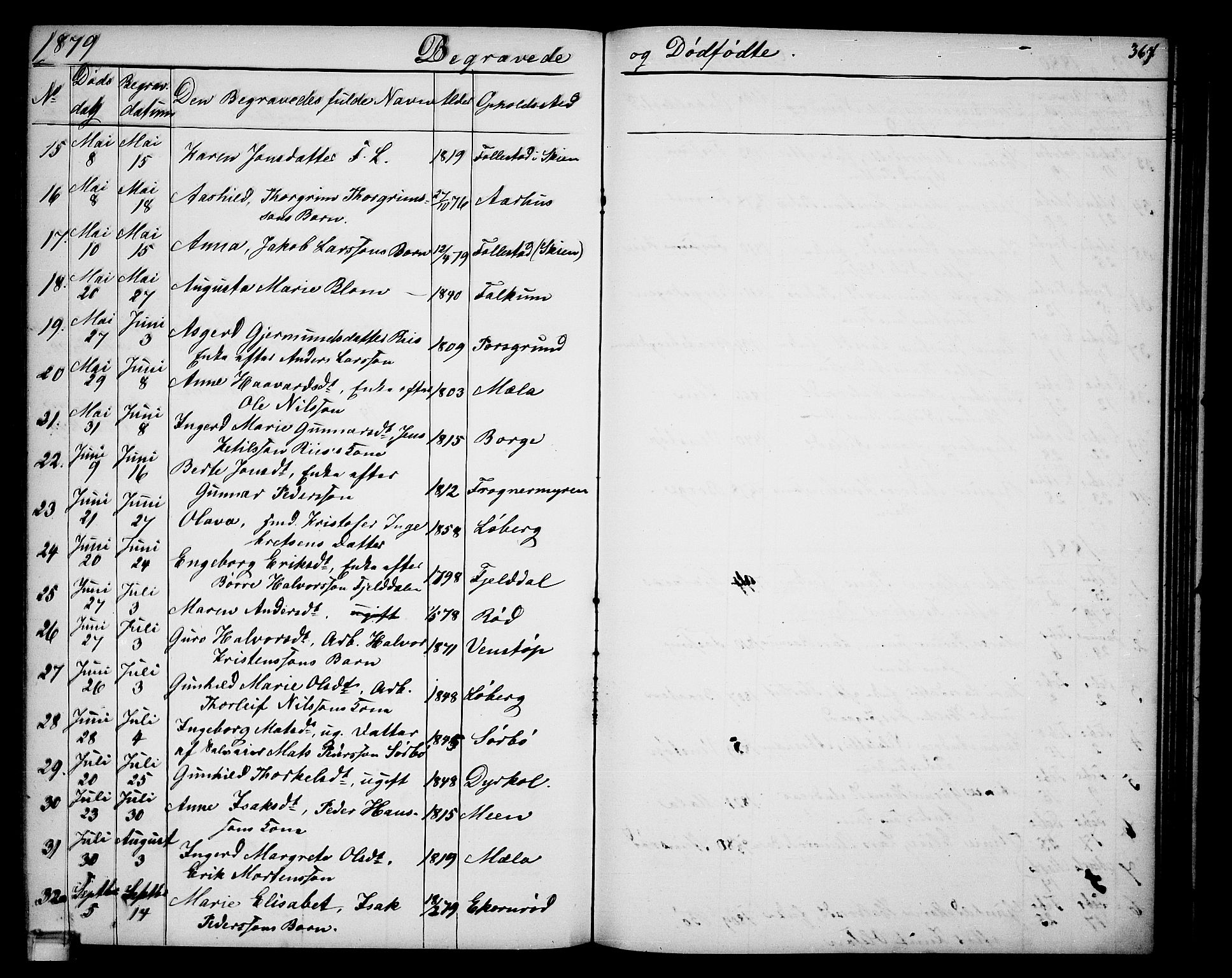 Gjerpen kirkebøker, SAKO/A-265/G/Ga/L0001: Parish register (copy) no. I 1, 1864-1882, p. 367