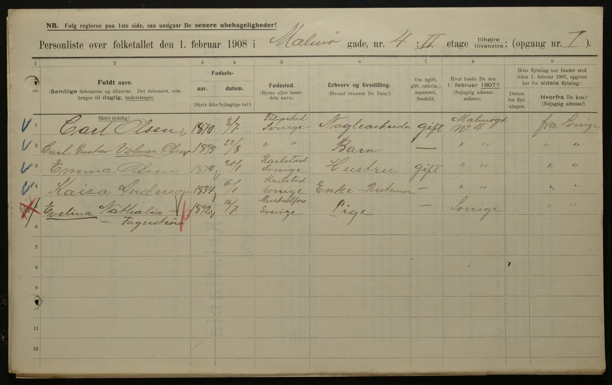 OBA, Municipal Census 1908 for Kristiania, 1908, p. 53759