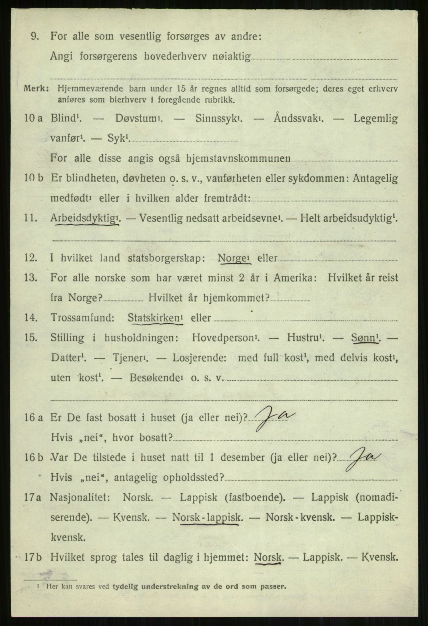 SATØ, 1920 census for Lyngen, 1920, p. 13562