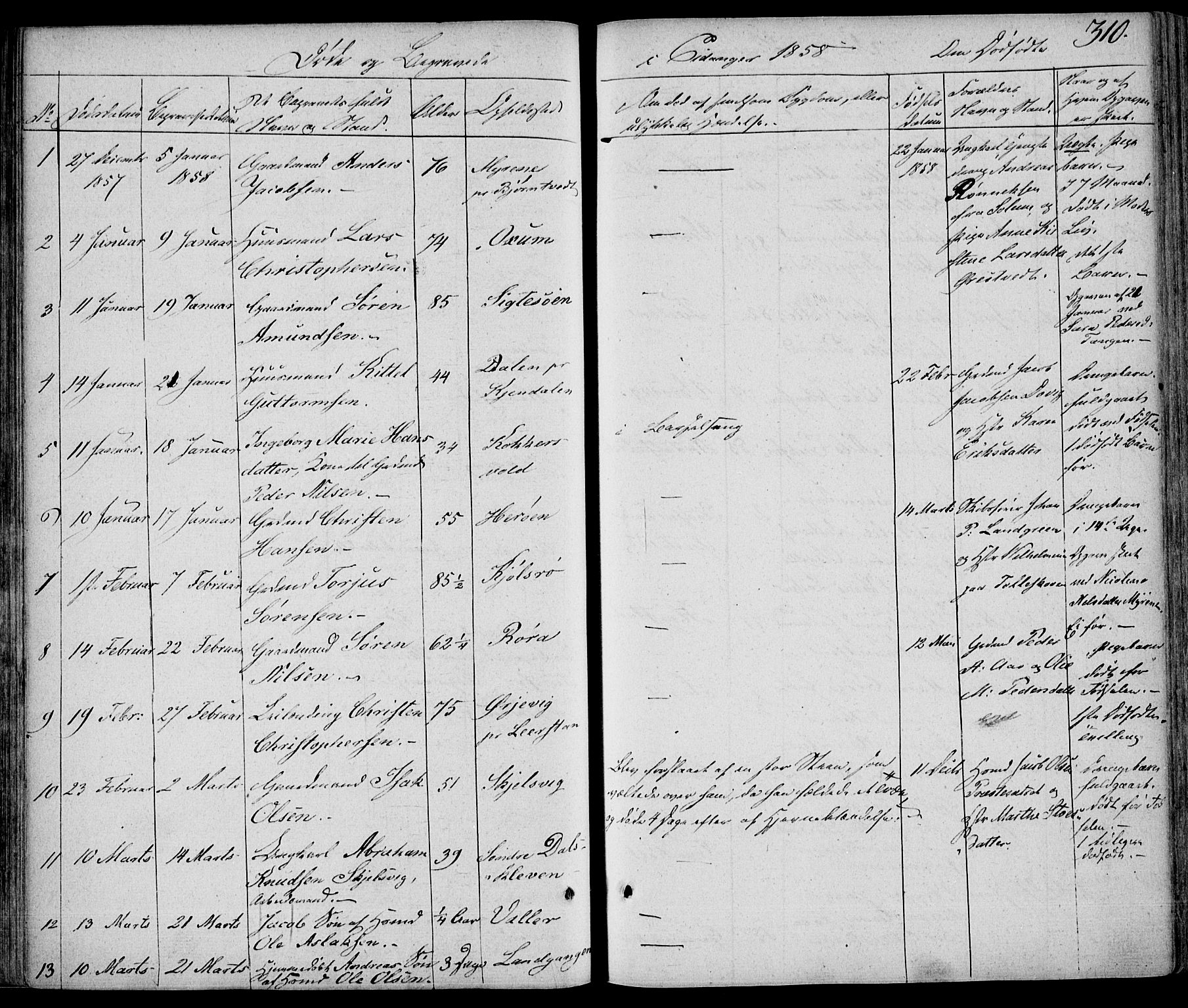 Eidanger kirkebøker, SAKO/A-261/F/Fa/L0008: Parish register (official) no. 8, 1831-1858, p. 310