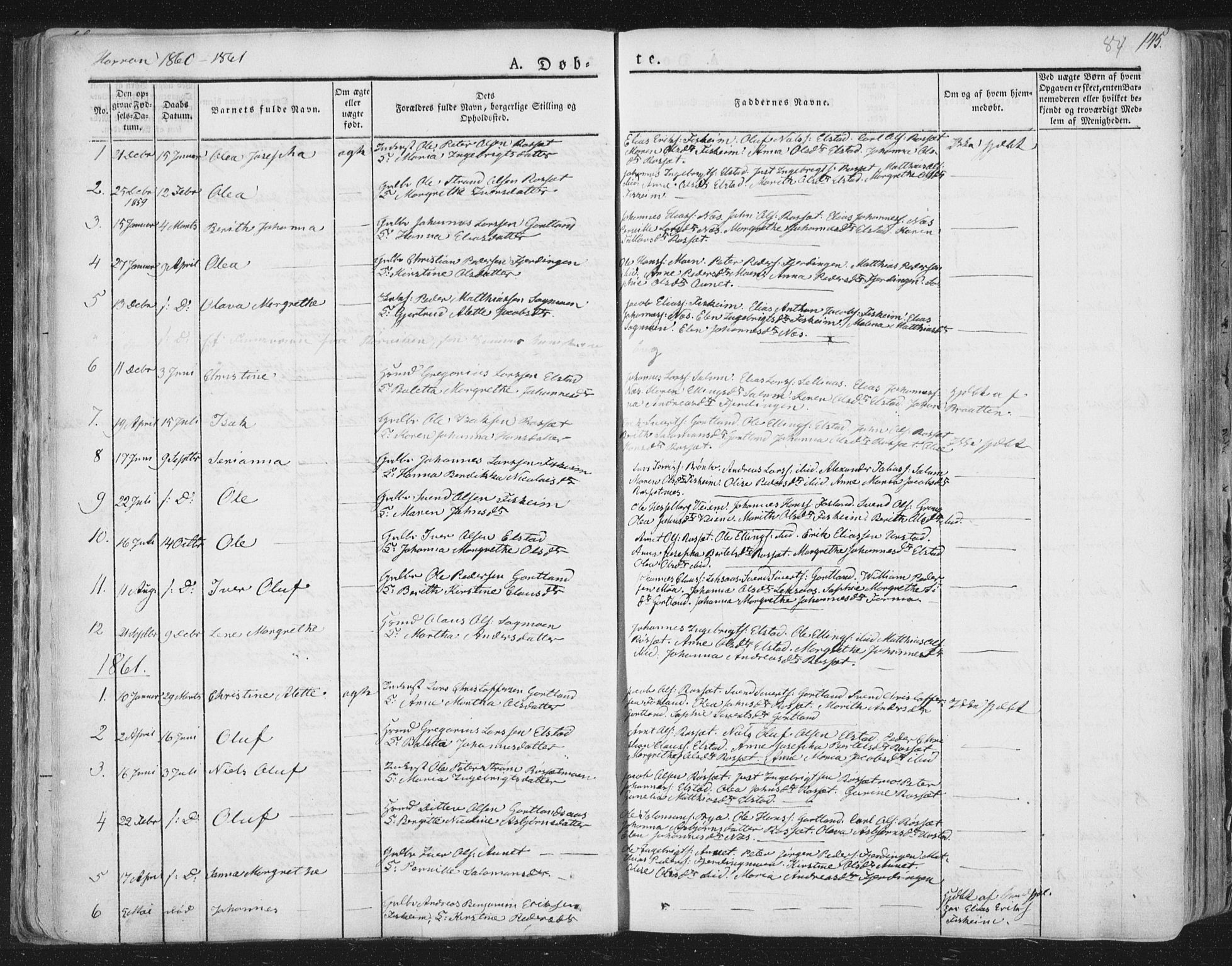 Ministerialprotokoller, klokkerbøker og fødselsregistre - Nord-Trøndelag, AV/SAT-A-1458/758/L0513: Parish register (official) no. 758A02 /3, 1839-1868, p. 84