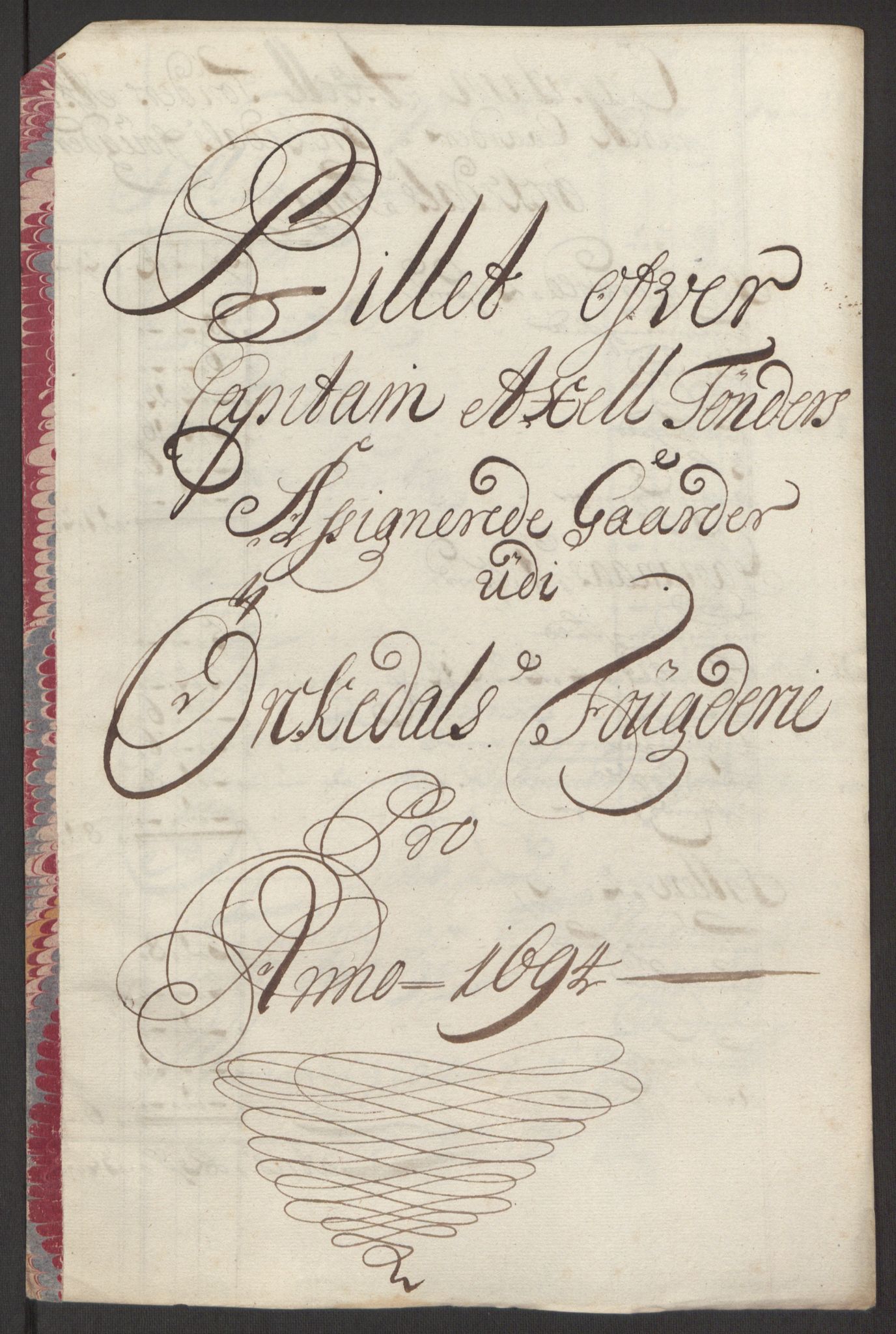 Rentekammeret inntil 1814, Reviderte regnskaper, Fogderegnskap, RA/EA-4092/R60/L3944: Fogderegnskap Orkdal og Gauldal, 1694, p. 186