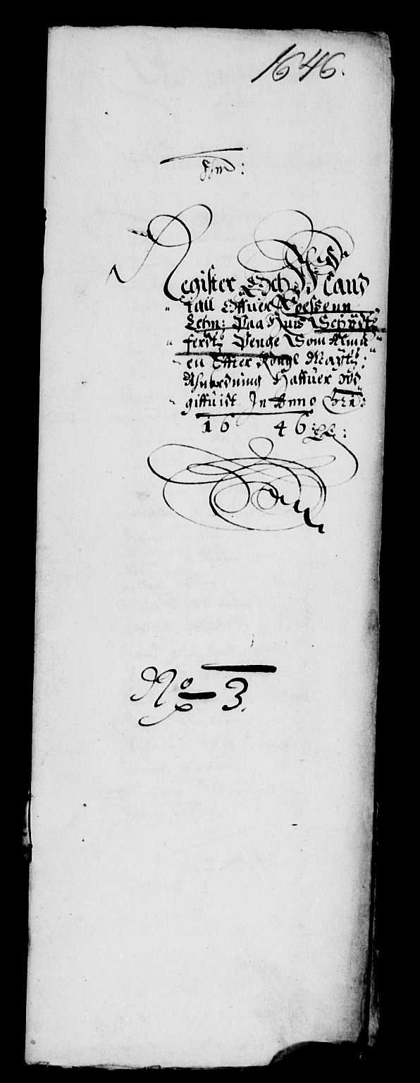 Rentekammeret inntil 1814, Reviderte regnskaper, Lensregnskaper, AV/RA-EA-5023/R/Rb/Rbw/L0088: Trondheim len, 1646