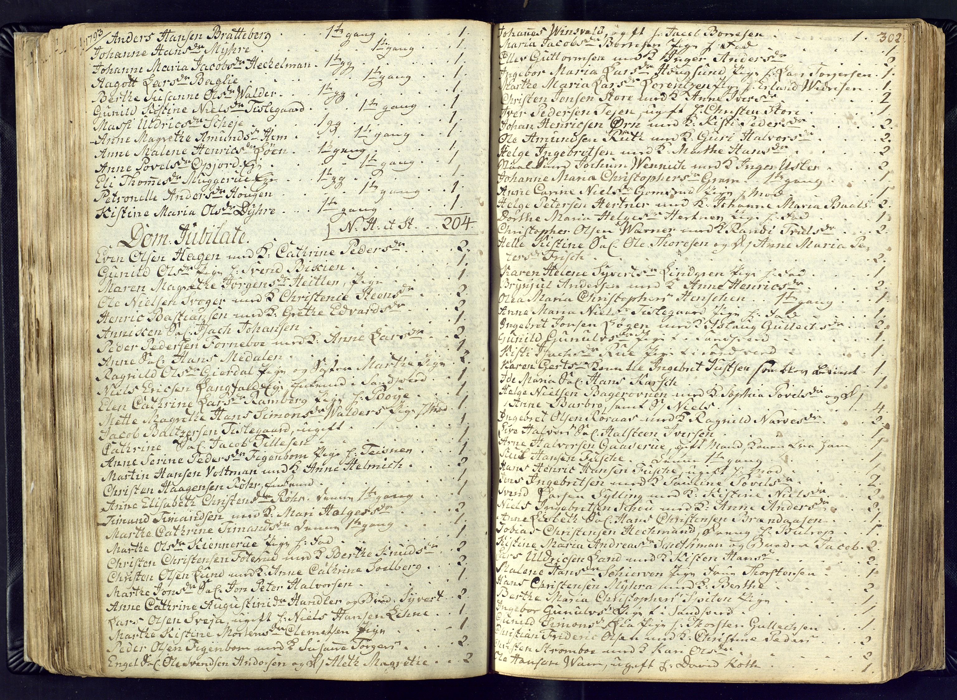 Kongsberg kirkebøker, AV/SAKO-A-22/M/Ma/L0011: Communicants register no. 11, 1788-1795, p. 302