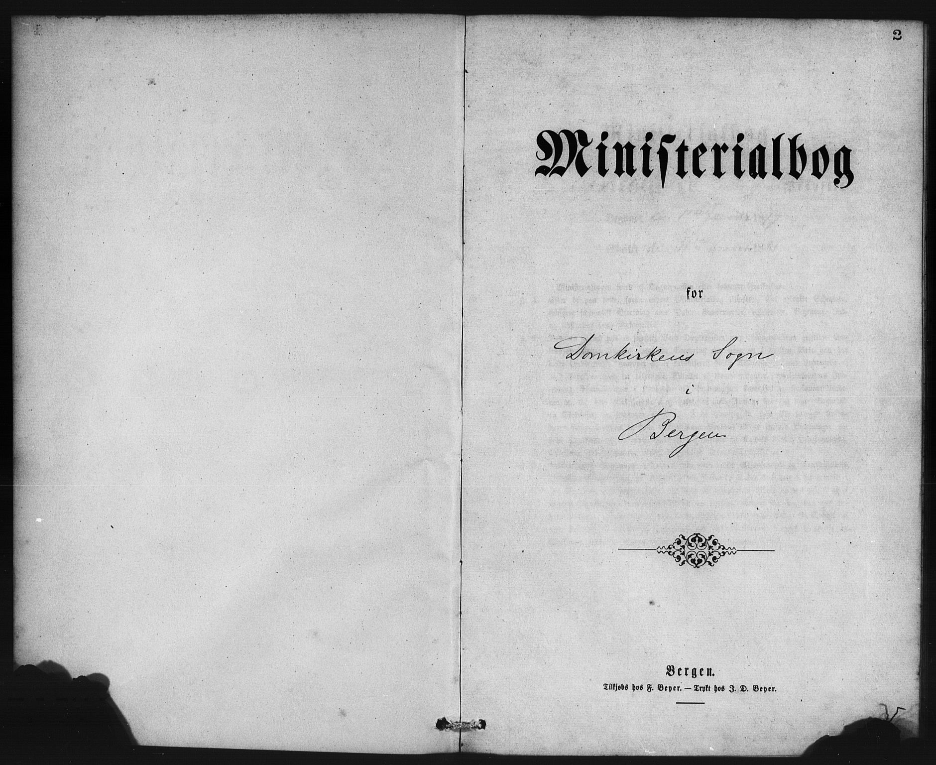 Domkirken sokneprestembete, SAB/A-74801/H/Haa: Parish register (official) no. E 4, 1877-1881, p. 2