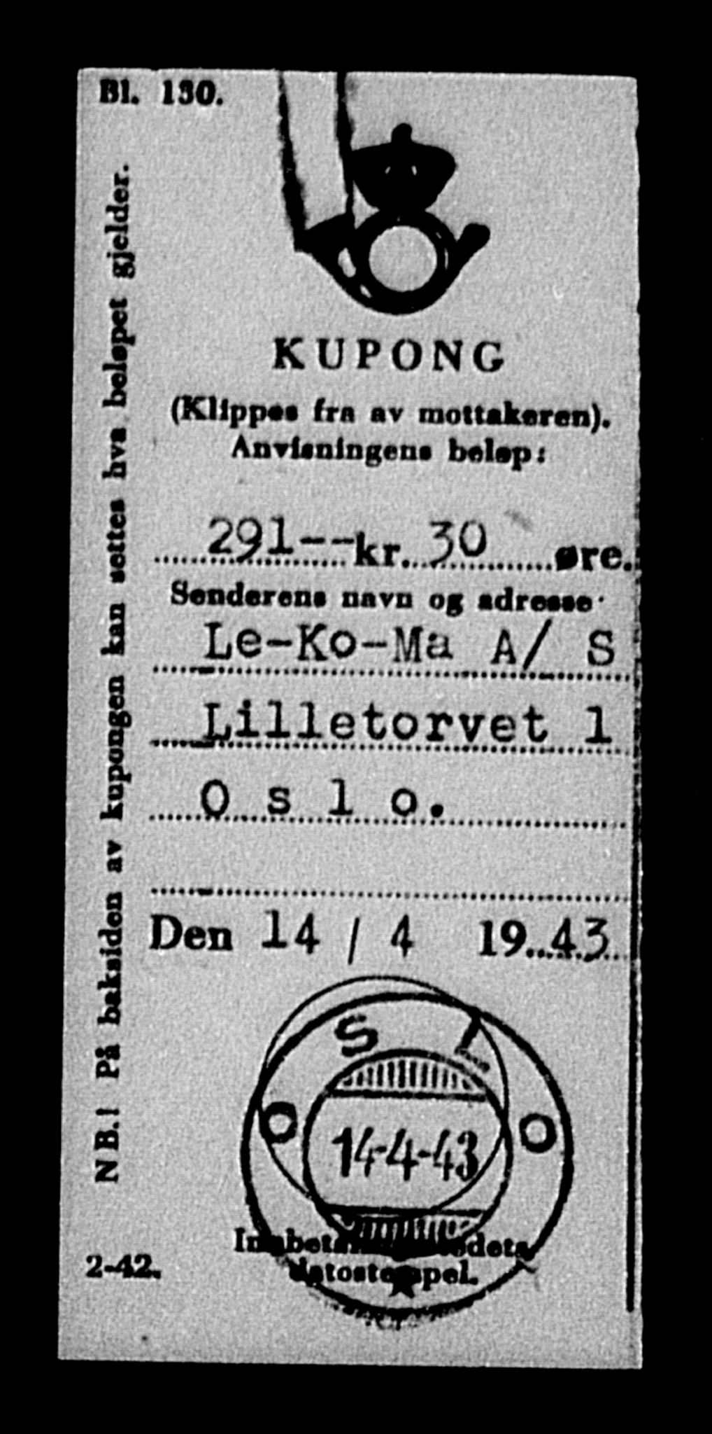 Justisdepartementet, Tilbakeføringskontoret for inndratte formuer, AV/RA-S-1564/H/Hc/Hcc/L0947: --, 1945-1947, p. 333