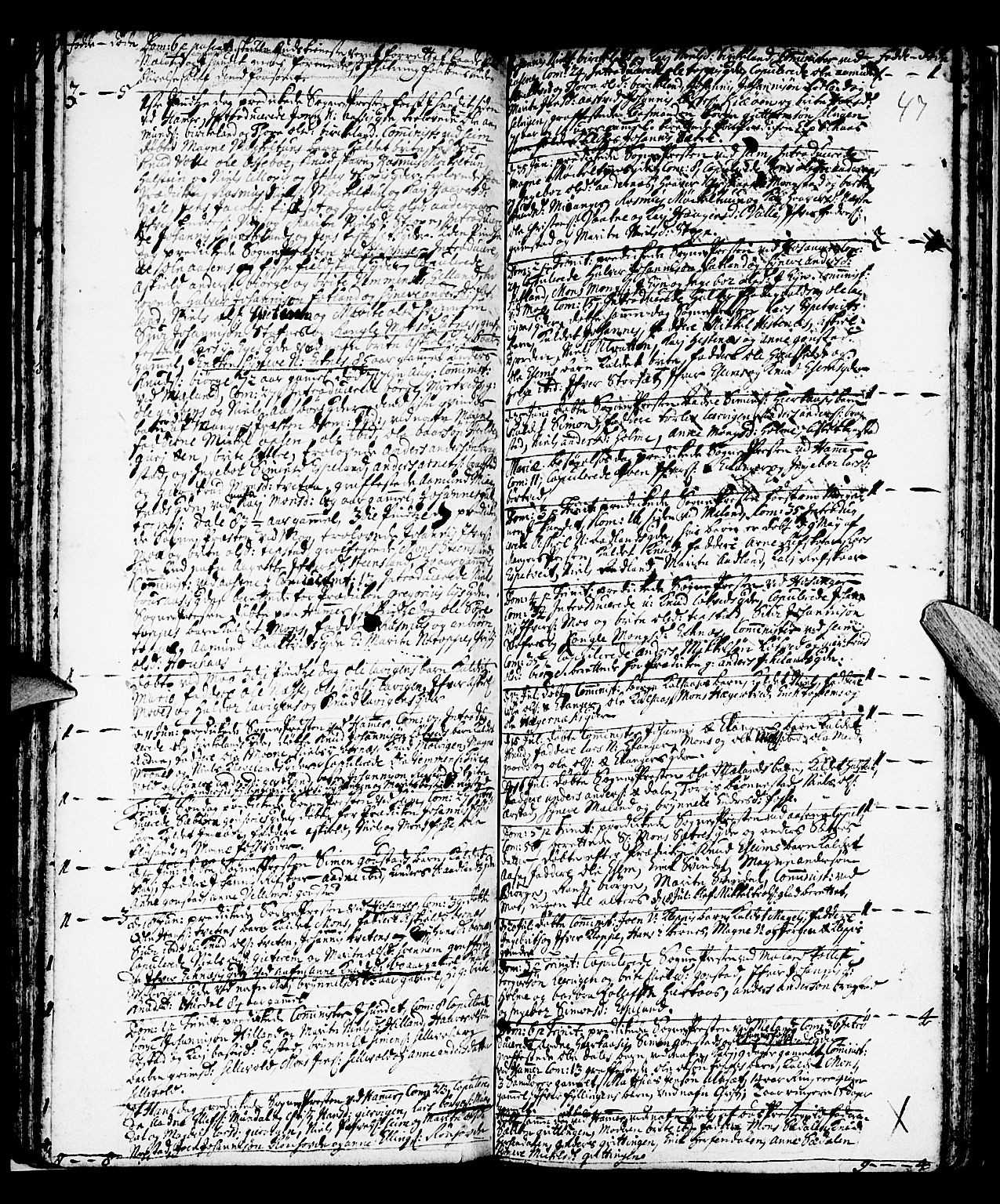 Hamre sokneprestembete, SAB/A-75501/H/Ha/Haa/Haaa/L0003: Parish register (official) no. A 3, 1708-1726, p. 47