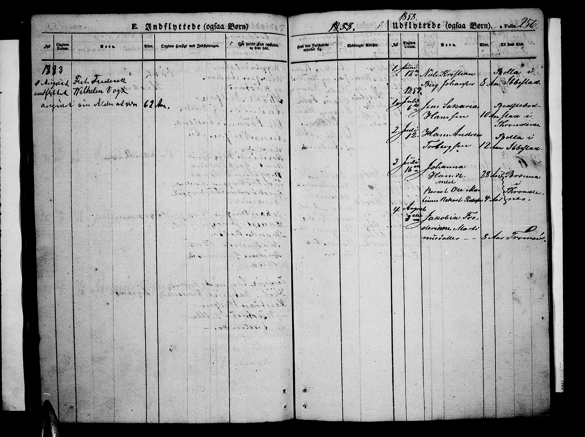 Ministerialprotokoller, klokkerbøker og fødselsregistre - Nordland, SAT/A-1459/899/L1447: Parish register (copy) no. 899C02, 1855-1886, p. 256