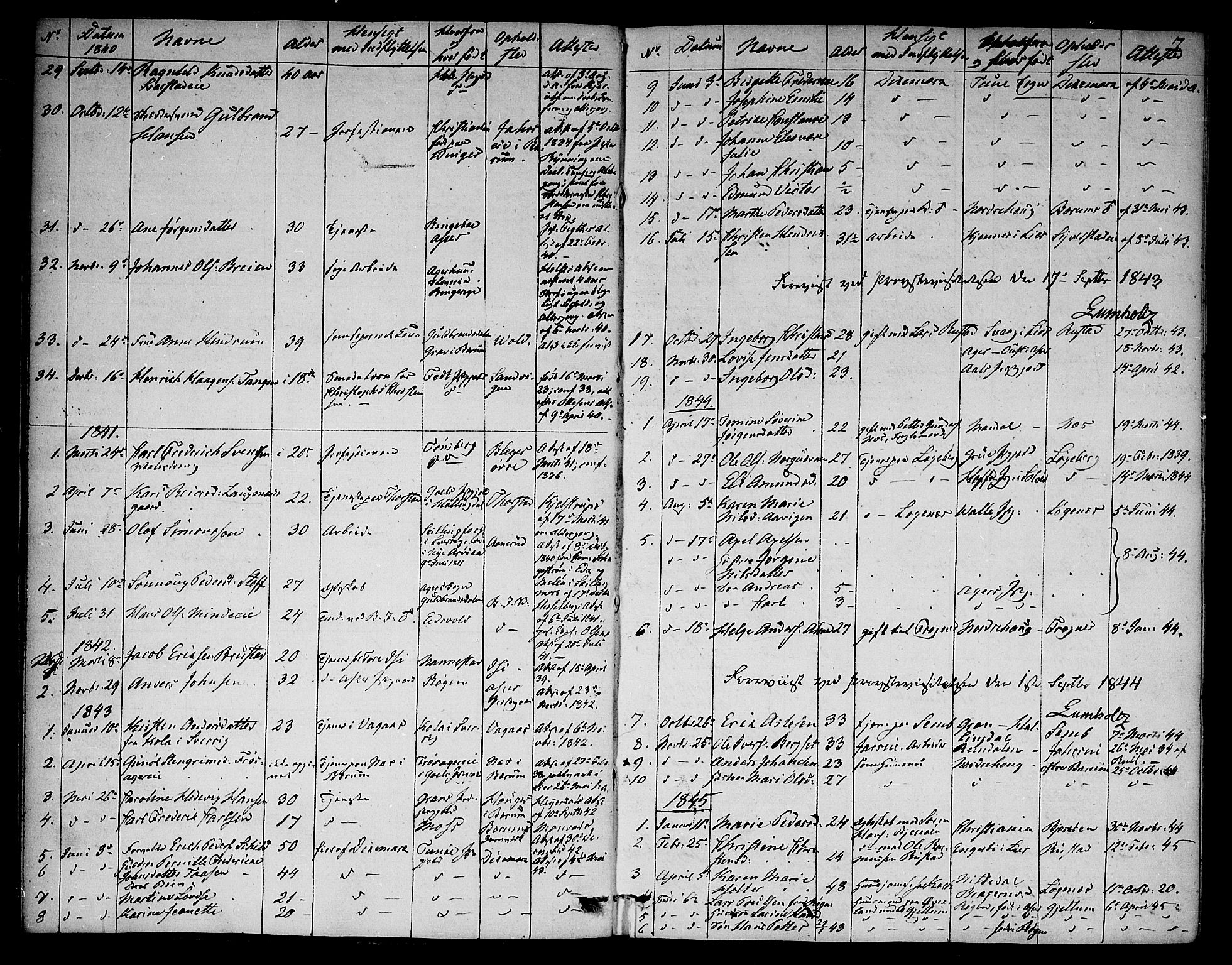 Asker prestekontor Kirkebøker, AV/SAO-A-10256a/F/Fa/L0012: Parish register (official) no. I 12, 1825-1878, p. 7