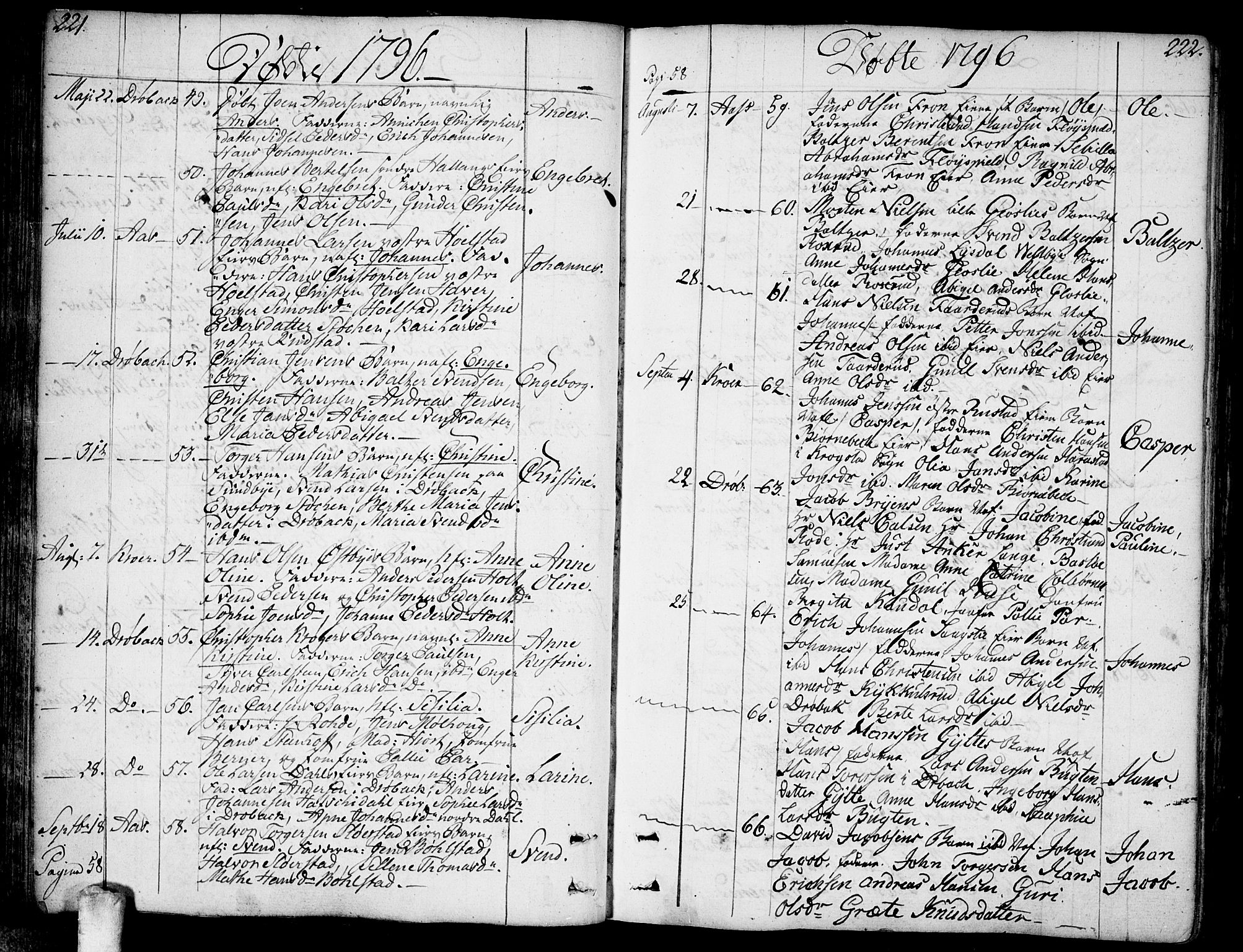 Ås prestekontor Kirkebøker, SAO/A-10894/F/Fa/L0002: Parish register (official) no. I 2, 1778-1813, p. 221-222