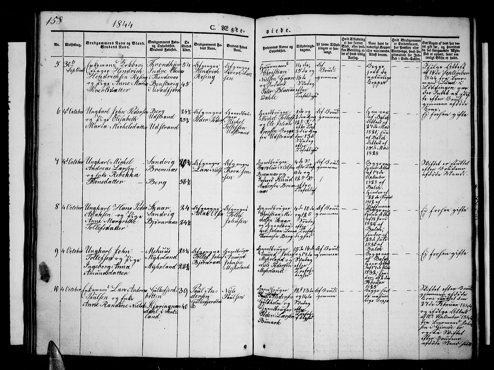 Kvæfjord sokneprestkontor, AV/SATØ-S-1323/G/Ga/Gab/L0002klokker: Parish register (copy) no. 2, 1841-1855, p. 158