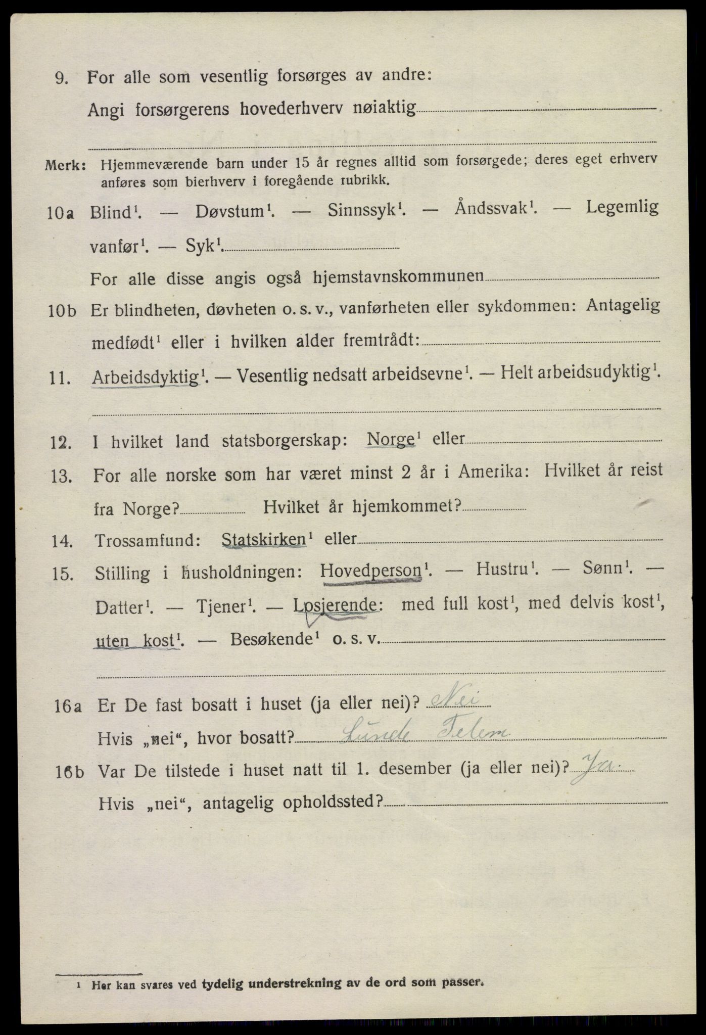 SAKO, 1920 census for Bø (Telemark), 1920, p. 6561