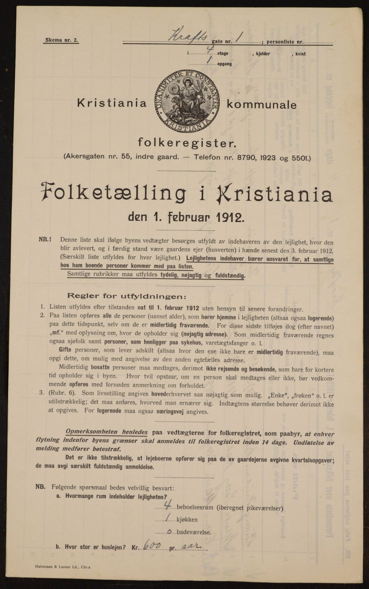 OBA, Municipal Census 1912 for Kristiania, 1912, p. 54178