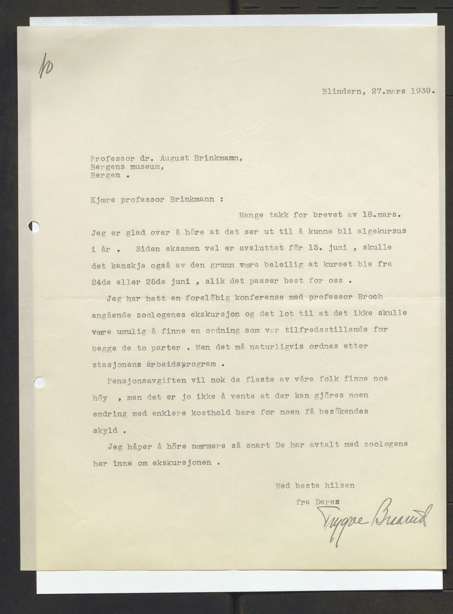 Bergens Museum, AV/SAB-A-17301/13/D/L0002: Korrespondanse , 1928-1940, p. 355