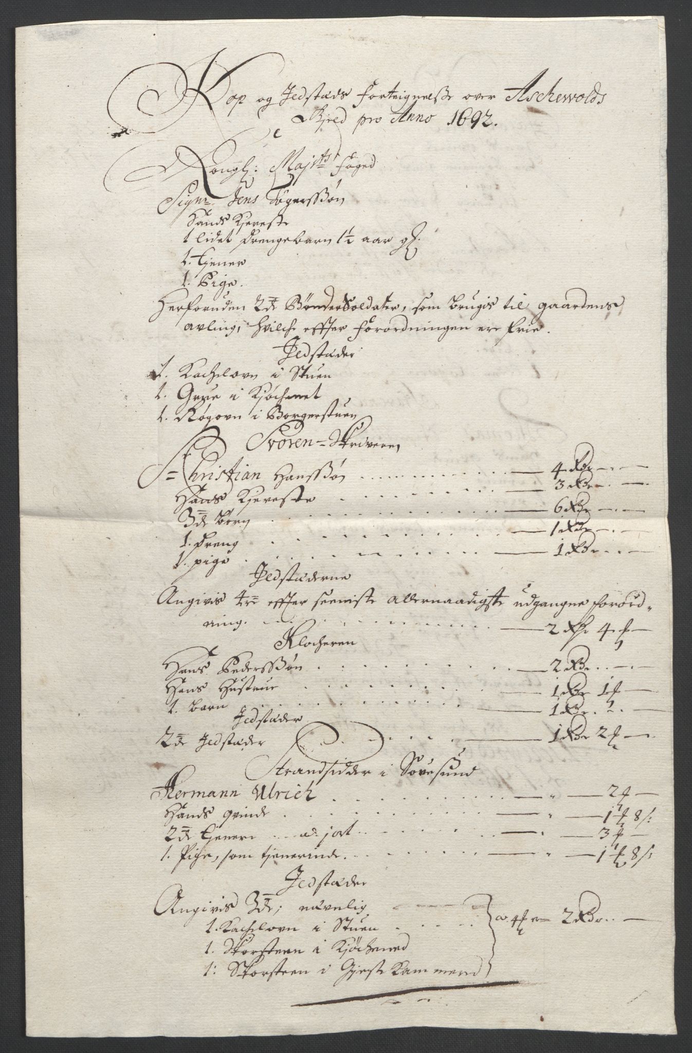 Rentekammeret inntil 1814, Reviderte regnskaper, Fogderegnskap, AV/RA-EA-4092/R53/L3420: Fogderegnskap Sunn- og Nordfjord, 1691-1692, p. 225