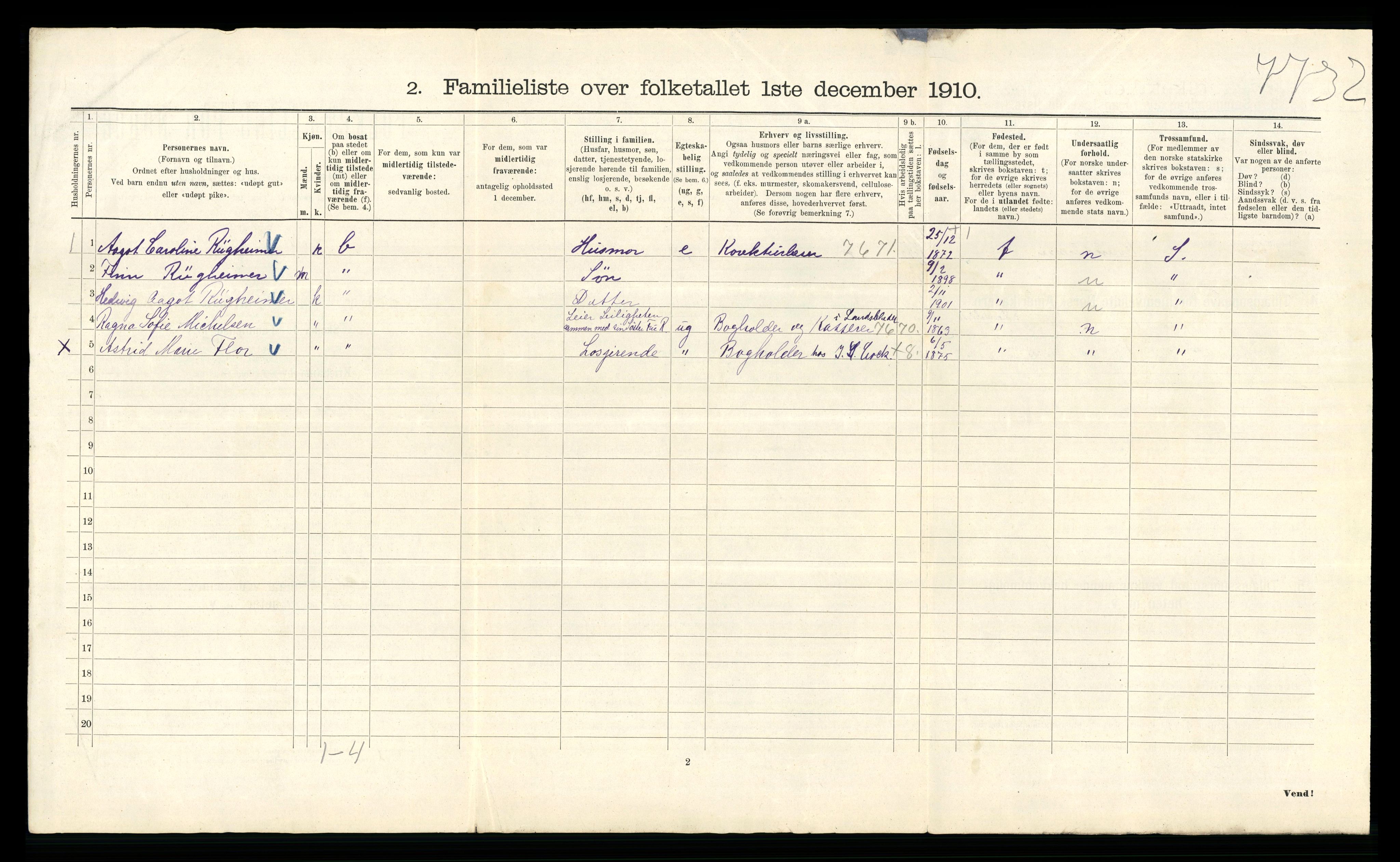 RA, 1910 census for Kristiania, 1910, p. 66206