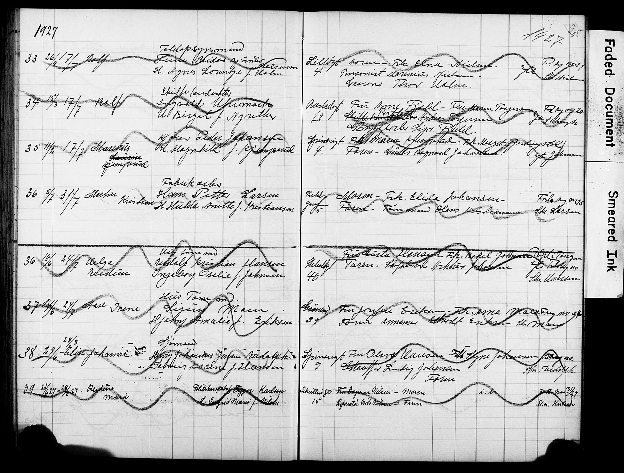 Strømsø kirkebøker, SAKO/A-246/Y/Ya/L0007: Parish register draft no. I 7, 1915-1932, p. 205