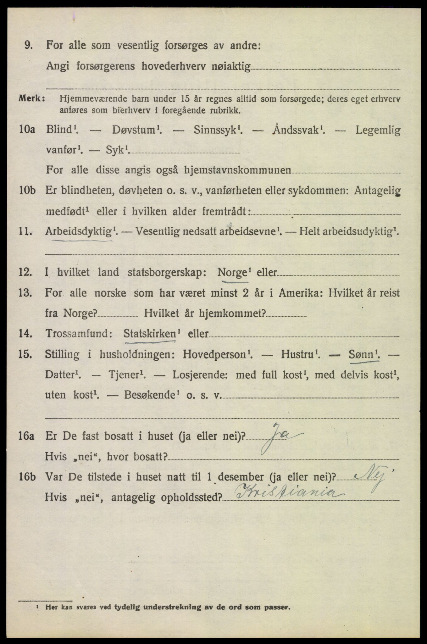 SAH, 1920 census for Tolga, 1920, p. 1502