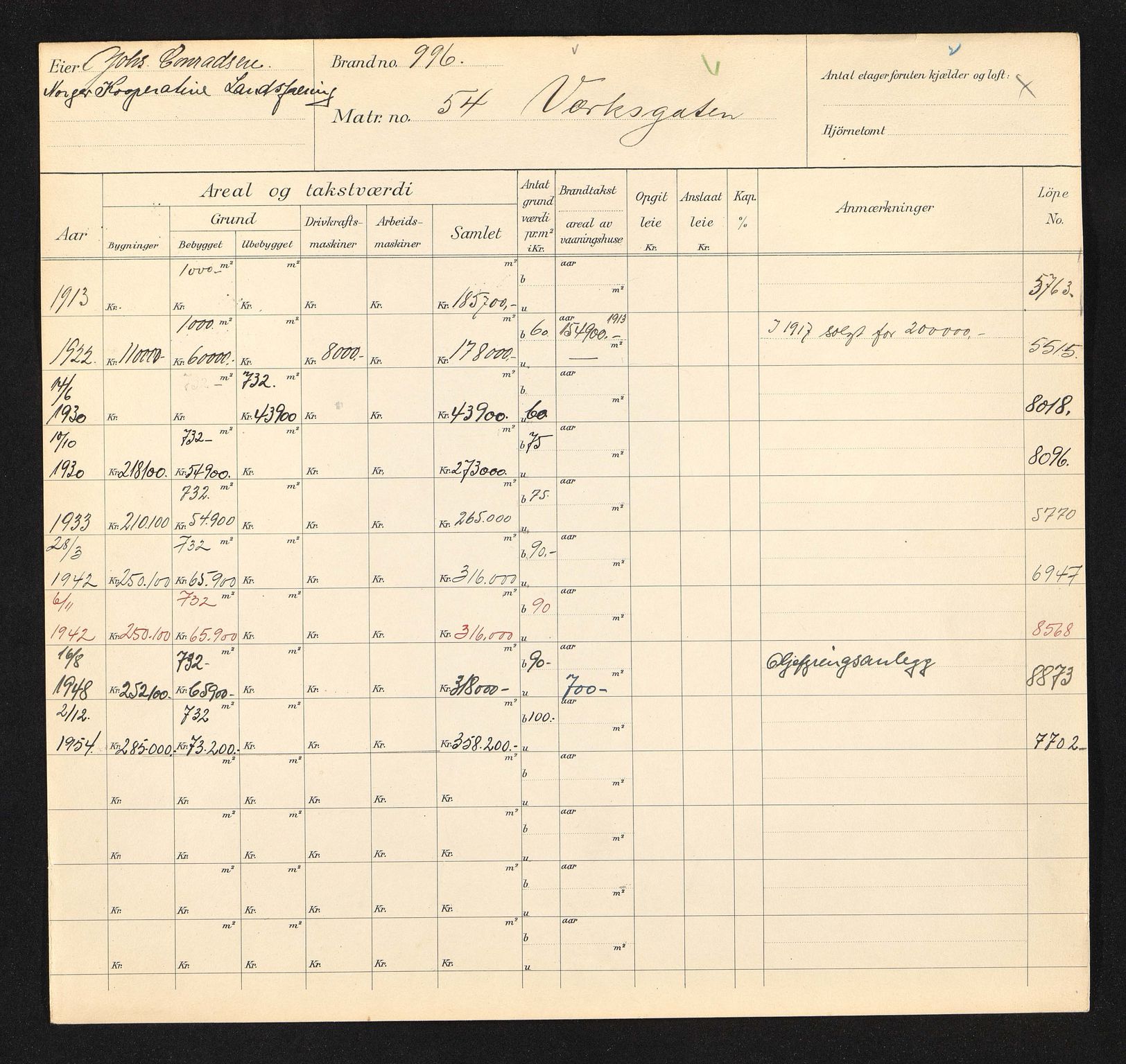 Stavanger kommune. Skattetakstvesenet, BYST/A-0440/F/Fa/Faa/L0045/0002: Skattetakstkort / Verksgata 58 - Verven 34