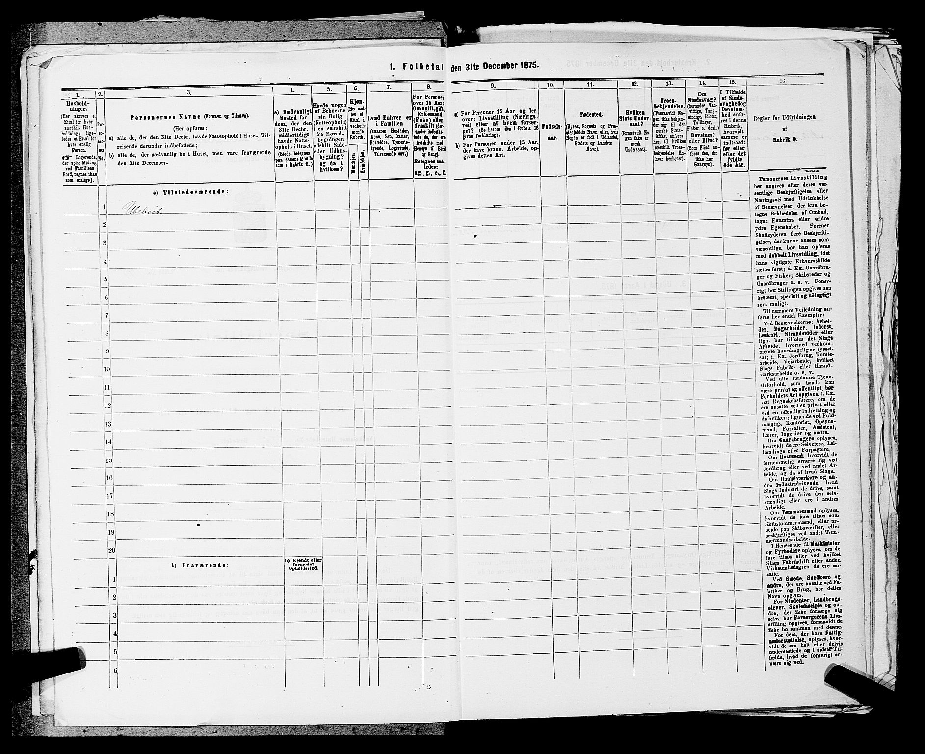 SAKO, 1875 census for 0725P Tjølling, 1875, p. 1236